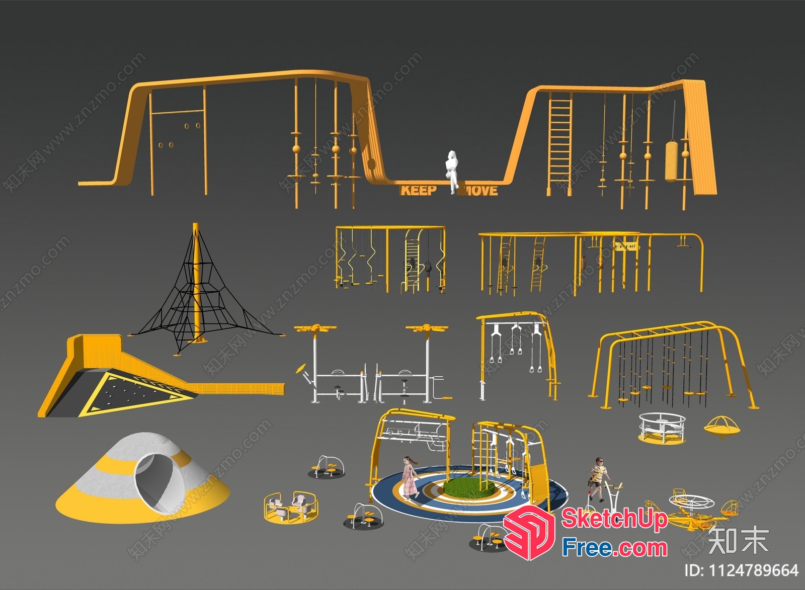 Playground Equipment Set 3D SketchUp File