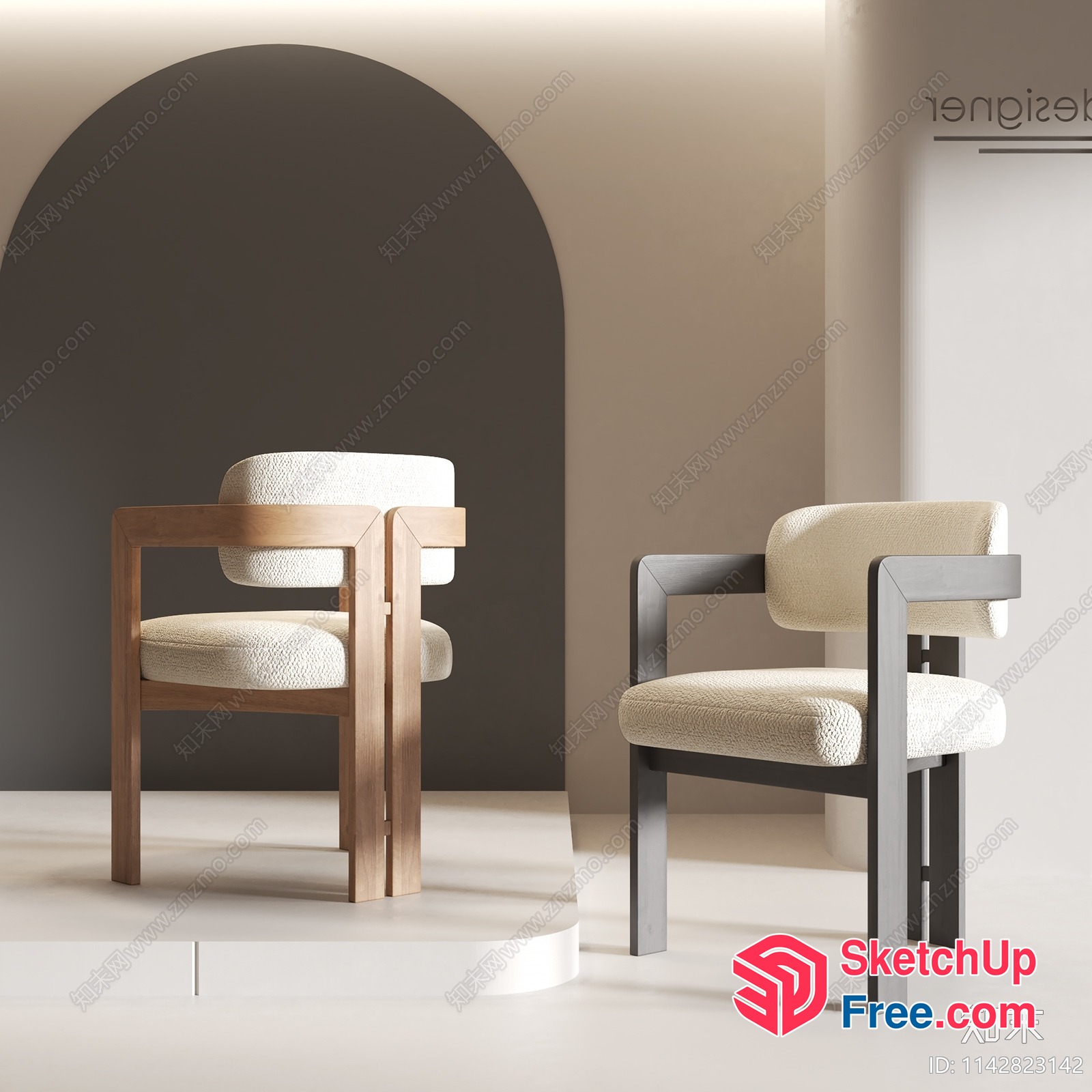 Elegant Modern Armchair Collection 3D SketchUp File