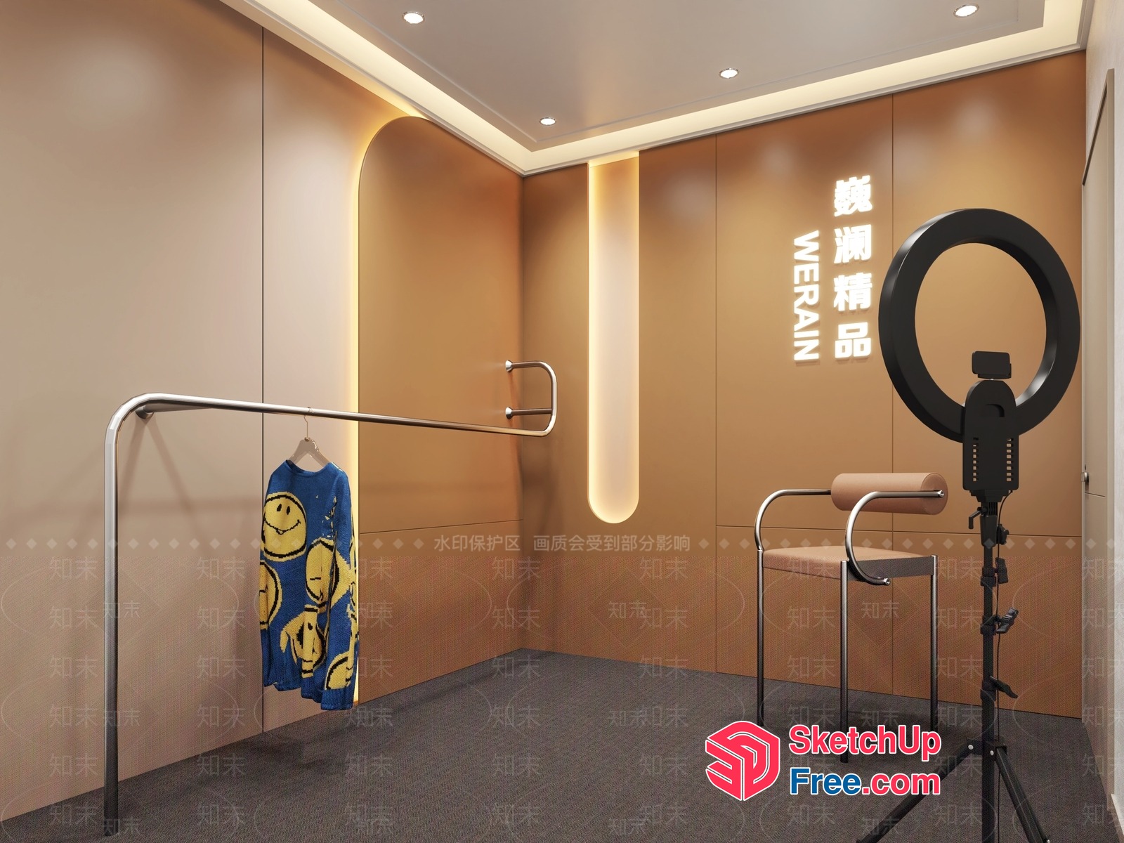 Interior Design For A Fashionable Clothing Store 3D SketchUp File