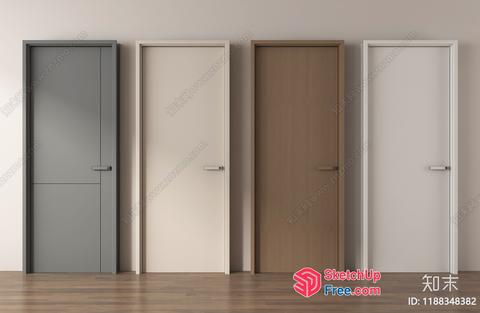 Five Doors Of Different Styles 3D SketchUp File