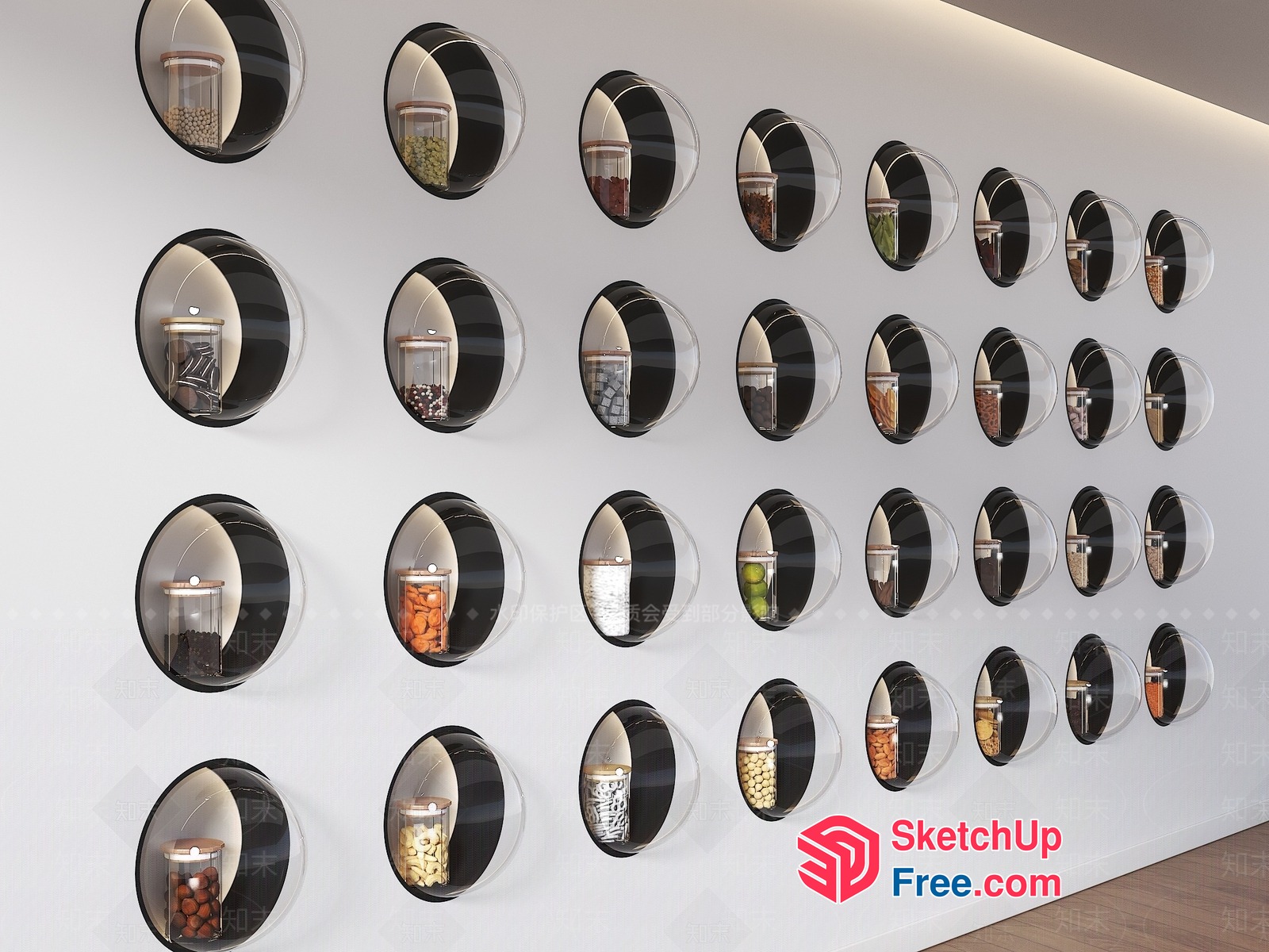 Modern Storage Solution Wall Decor 3D SketchUp File