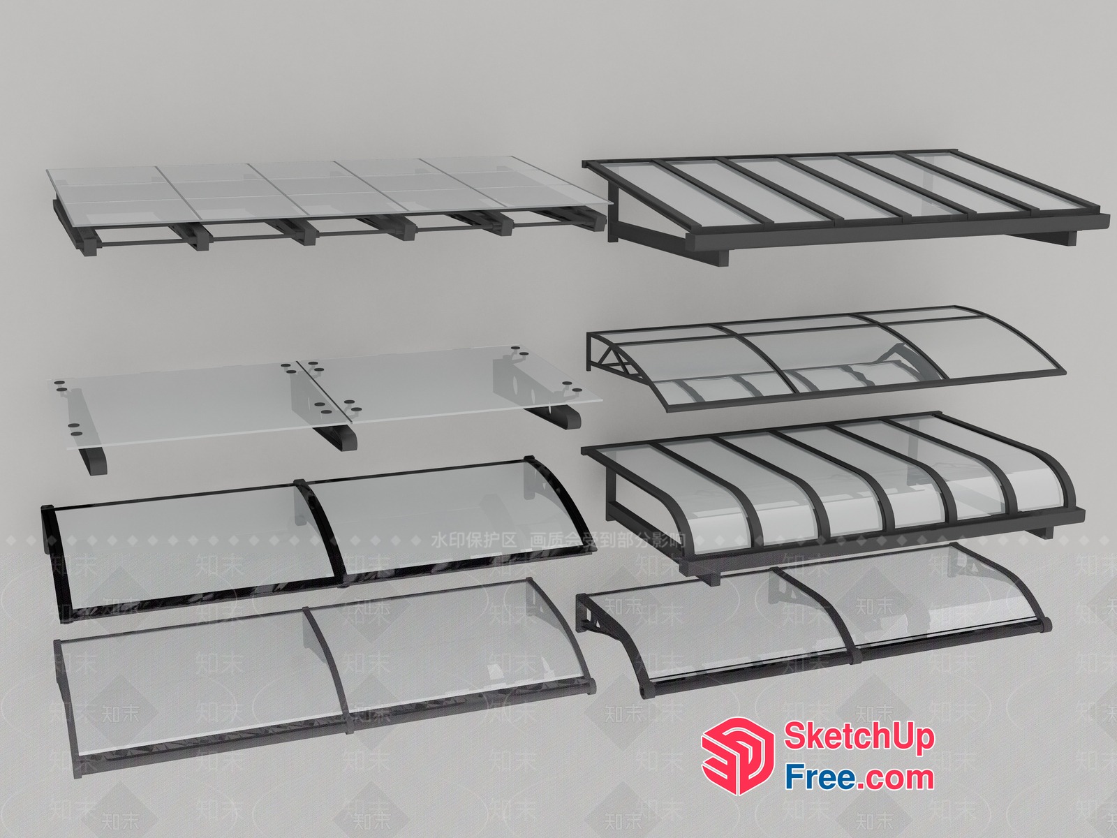 Various Types Of Roof Synthesis 3D SketchUp File