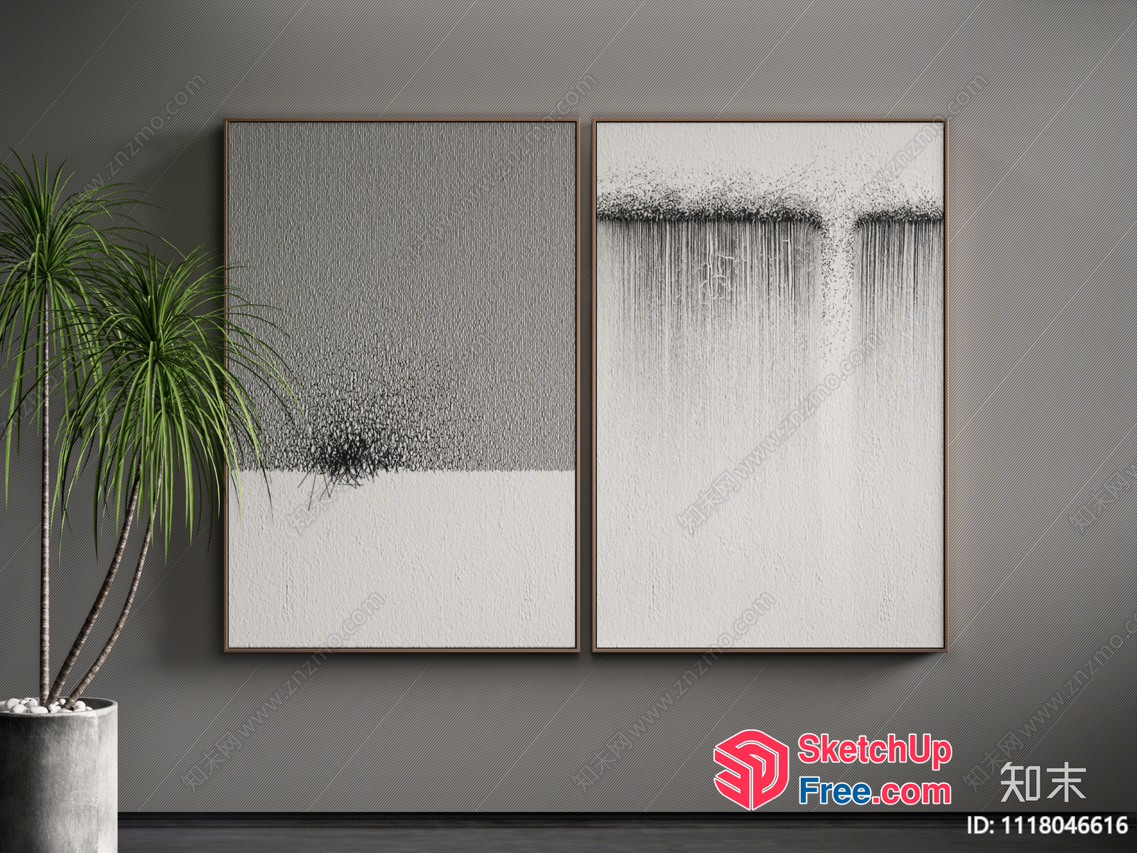 Minimalist Artwork Composition 3D SketchUp File