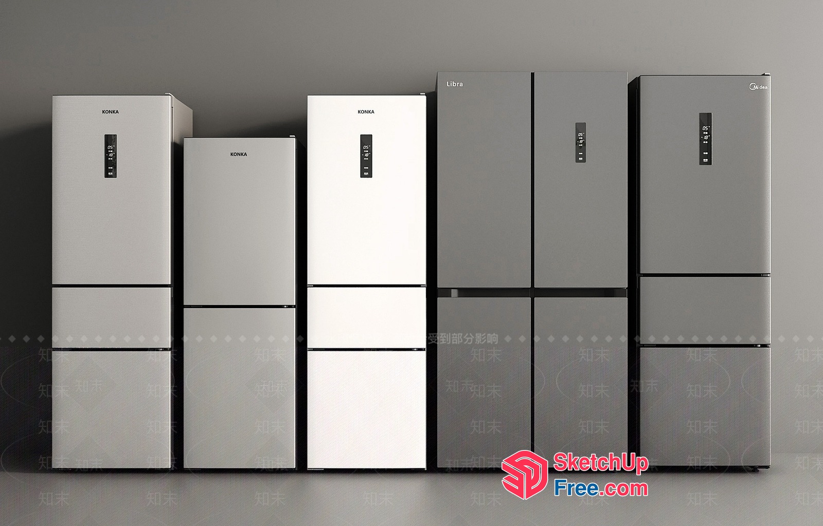 Modern Kitchen Appliances Arrangement 3D SketchUp File