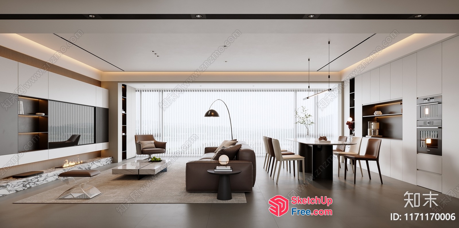 Modern Minimalist Interior Design 3D SketchUp File