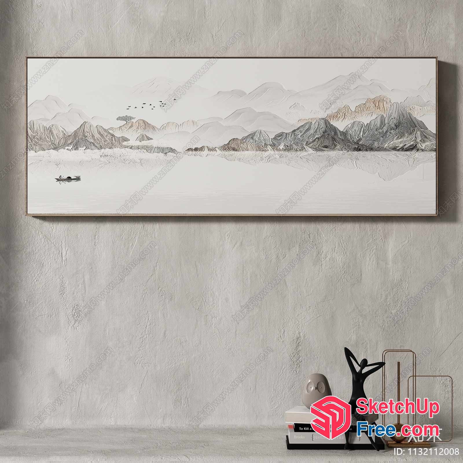 Minimalist Modern Artwork In Neutral Tones 3D SketchUp File