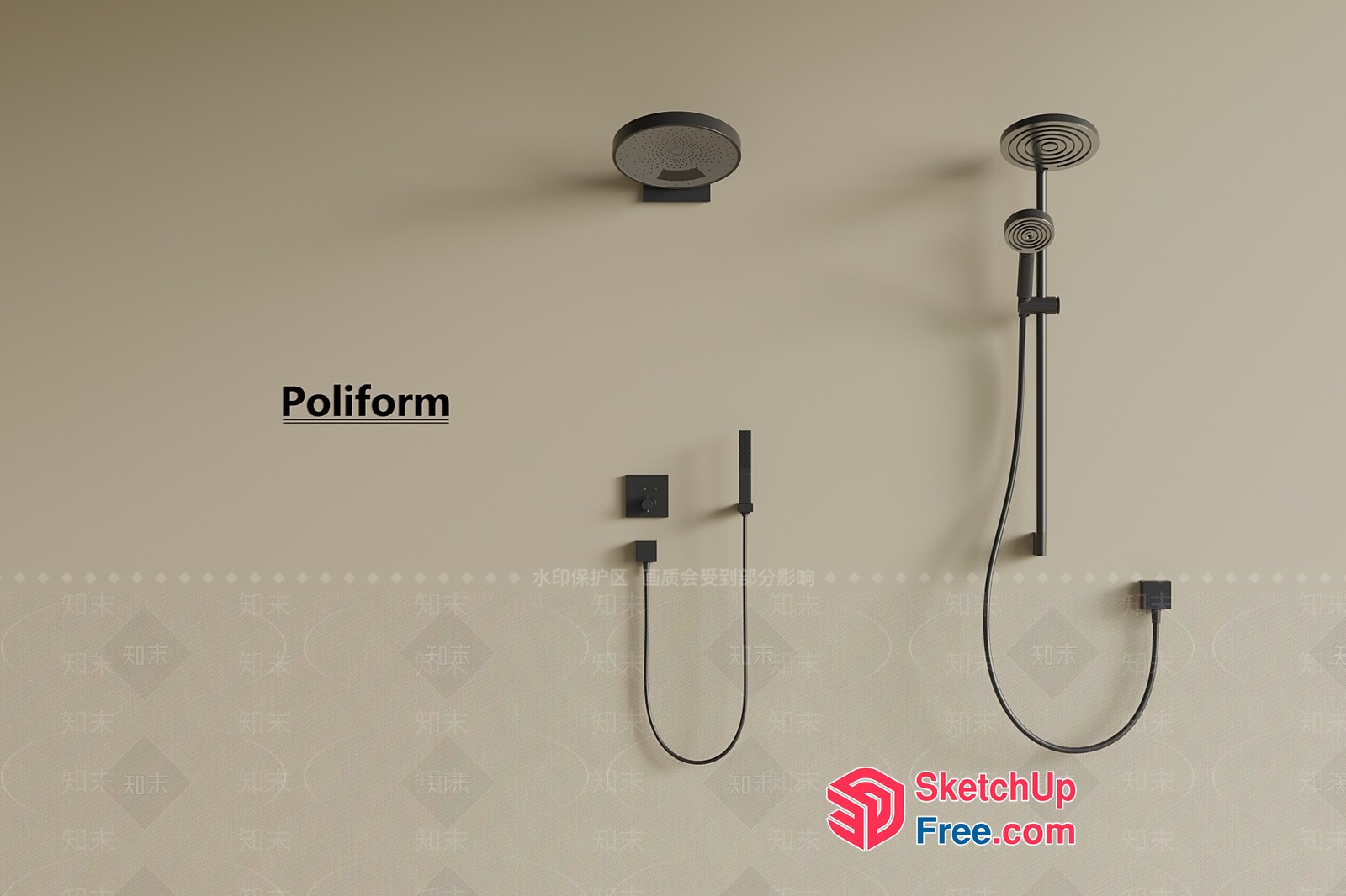 Poliform Shower System 3D SketchUp File