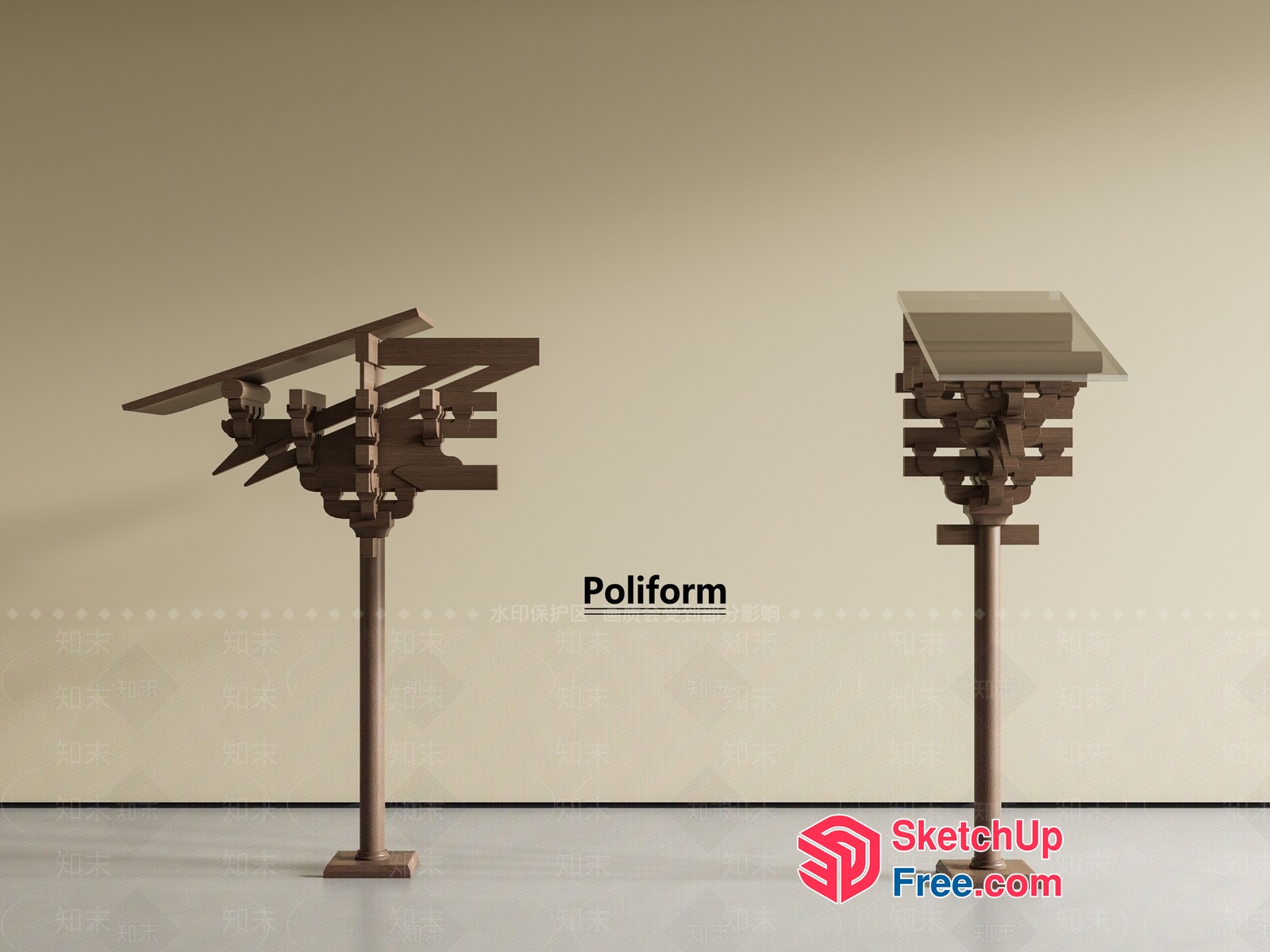 Unique Sculptural Furniture Pieces 3D SketchUp File