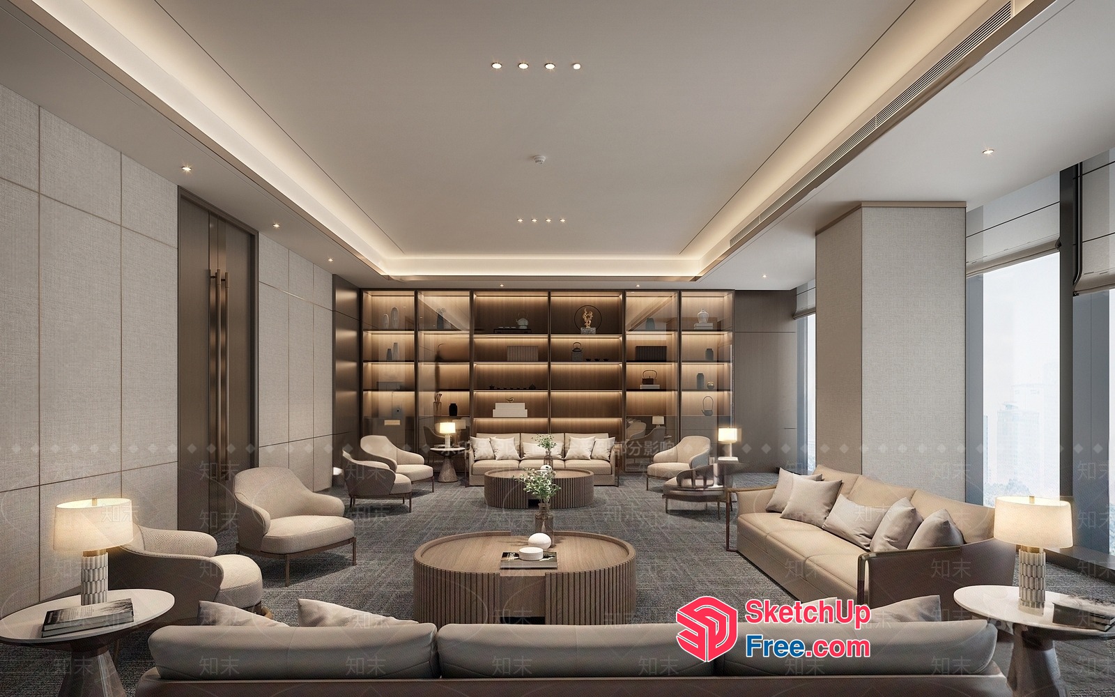 Modern Minimalist Living Room Design 3D SketchUp File