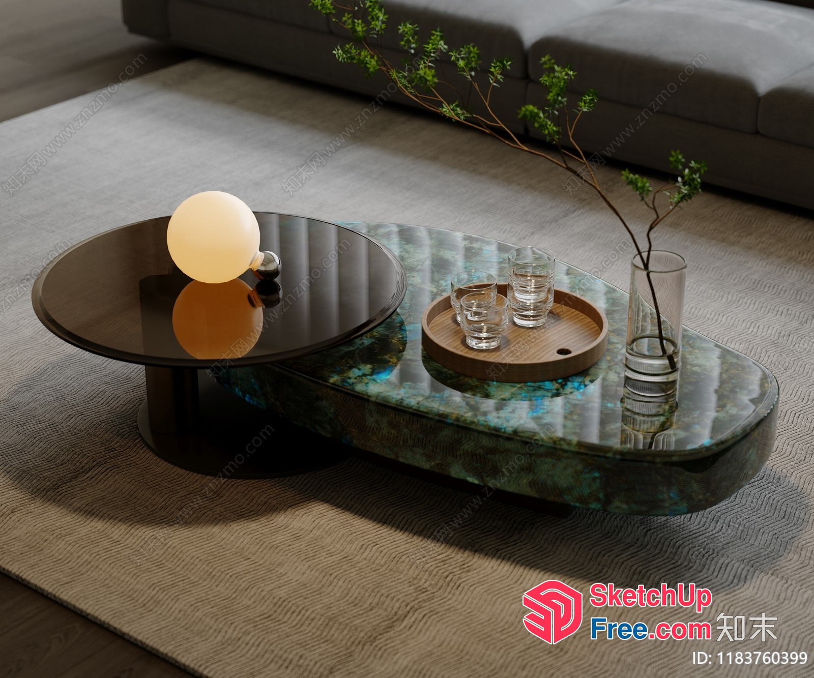 Modern Living Room Furniture 3D SketchUp File