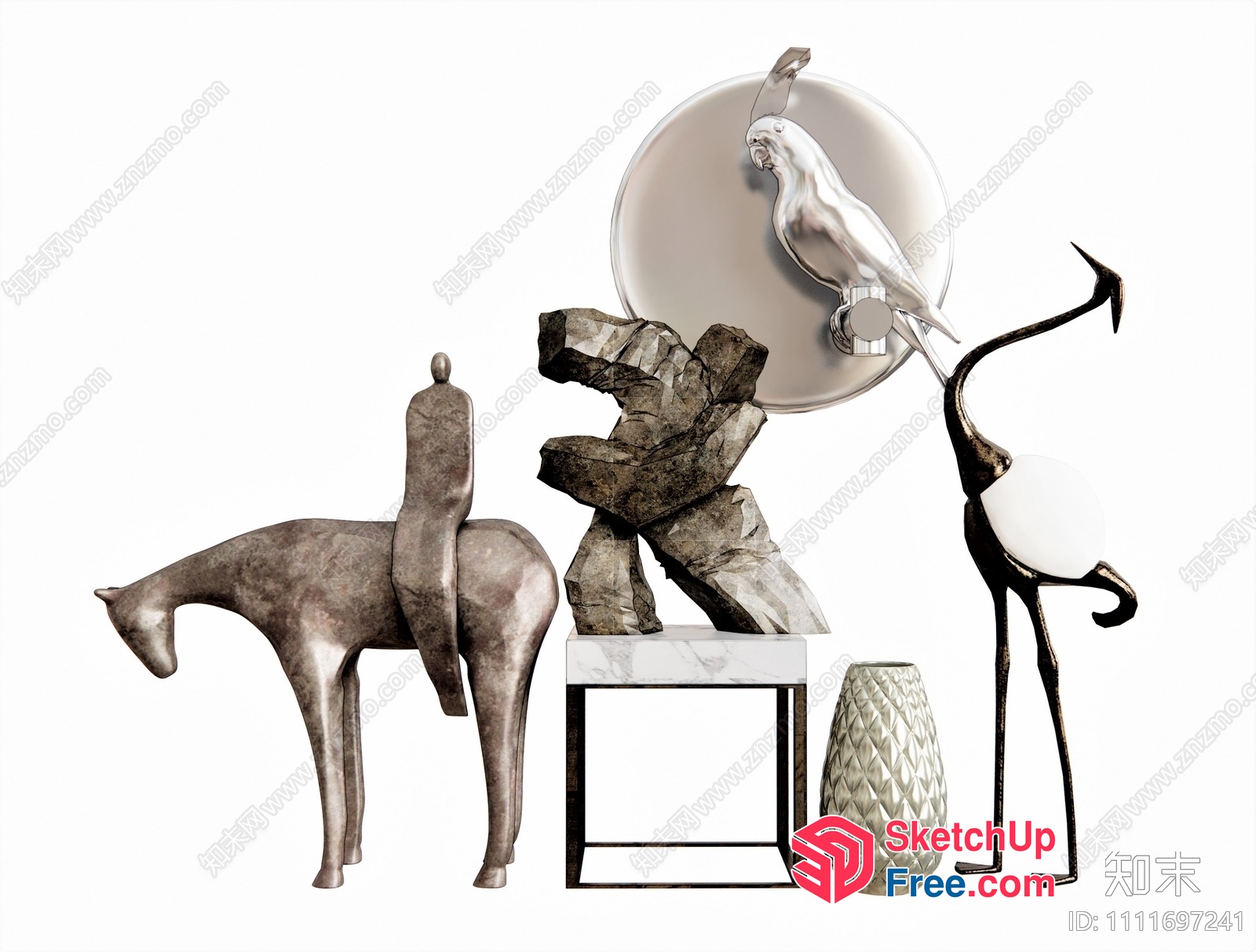 Modern Sculptures And Decorative Objects 3D SketchUp File