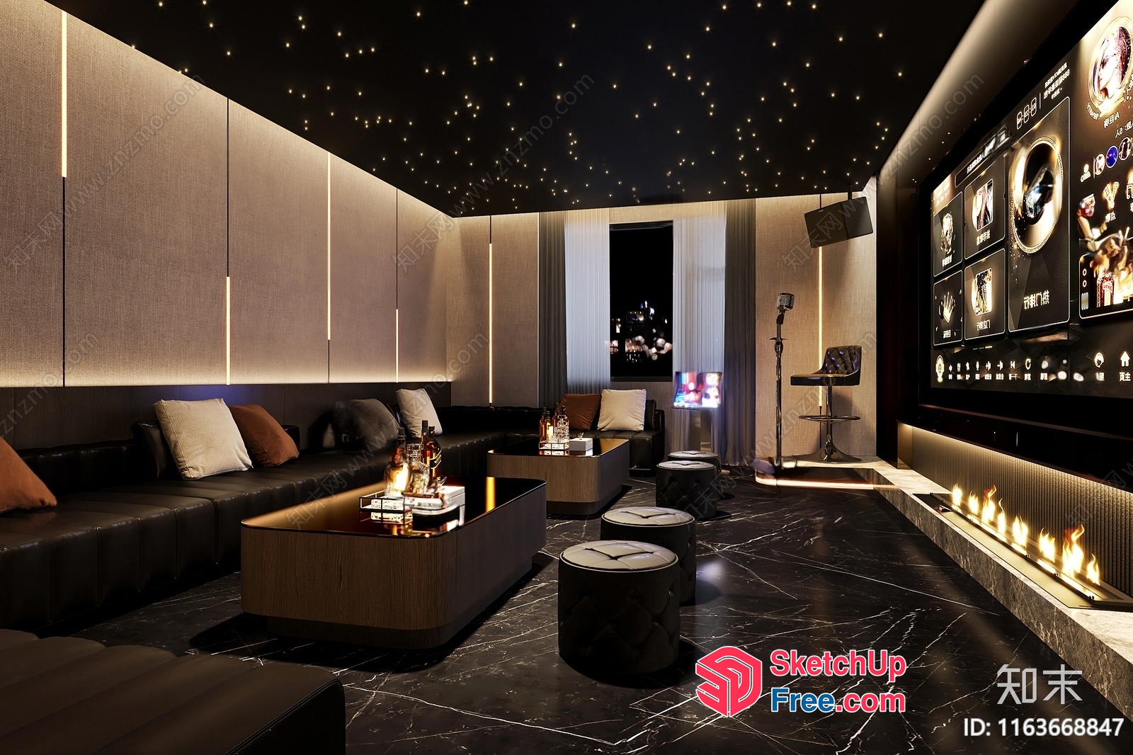 Luxurious Lounge Interior 3D SketchUp File
