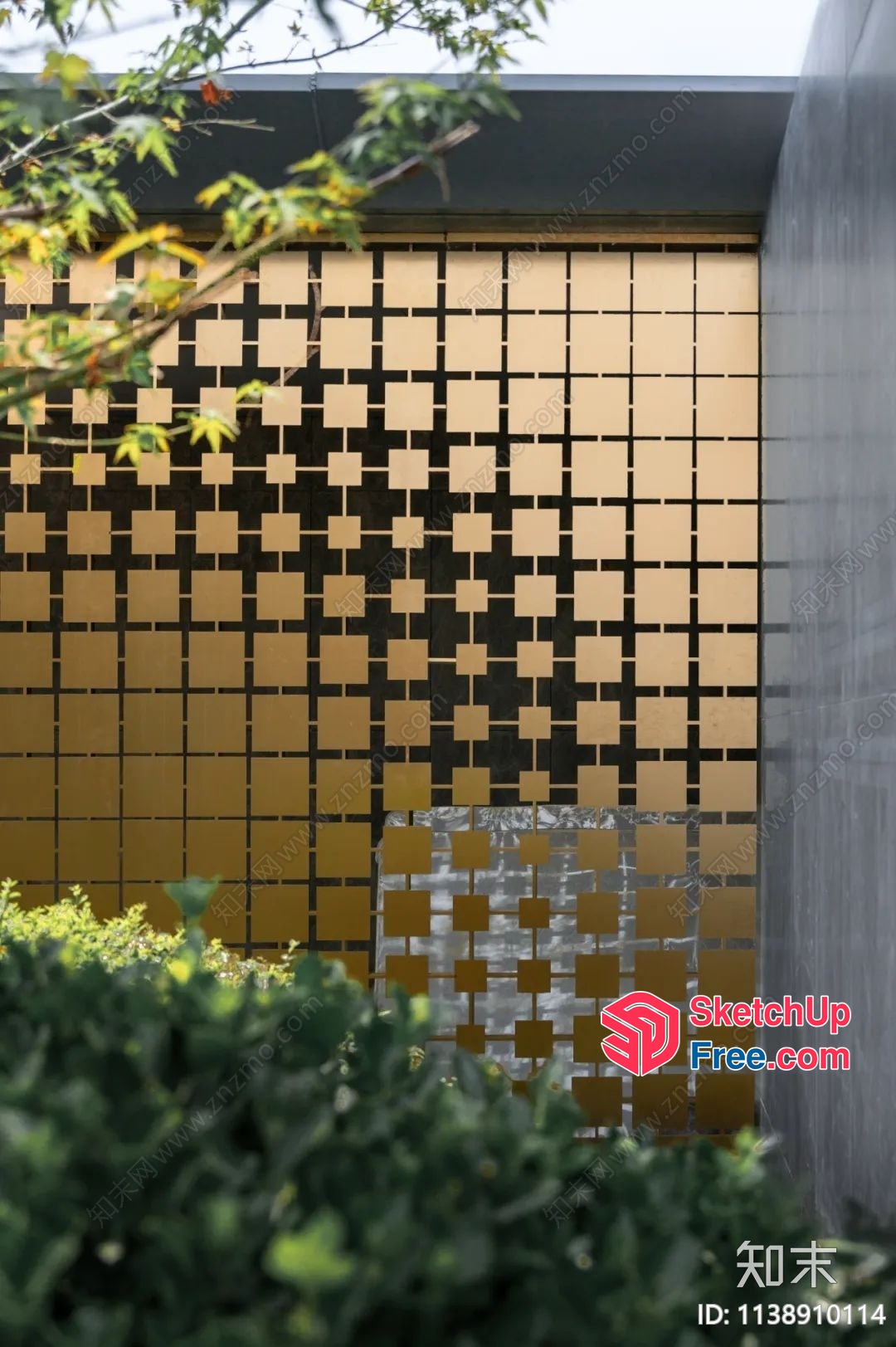 Decorative Glass Brick Wall 3D SketchUp File