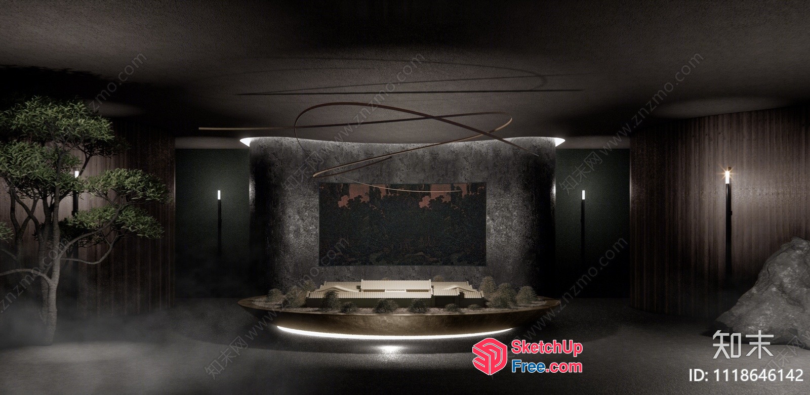 Dark And Moody Interior Design 3D SketchUp File