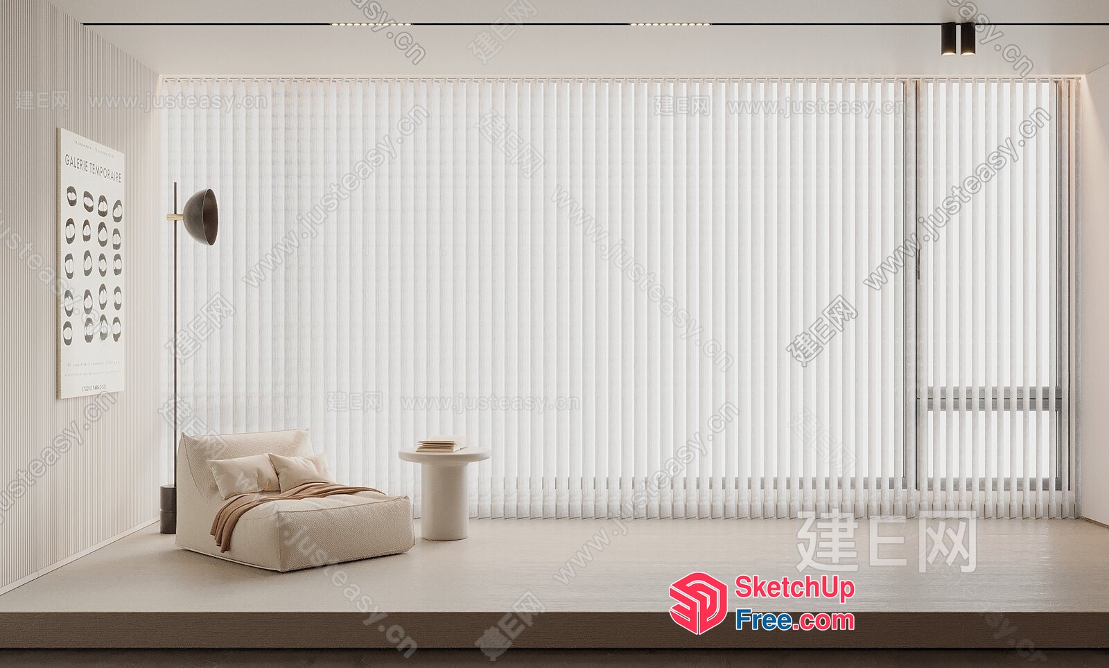 Minimalist Scandinavian Style Interior 3D SketchUp File