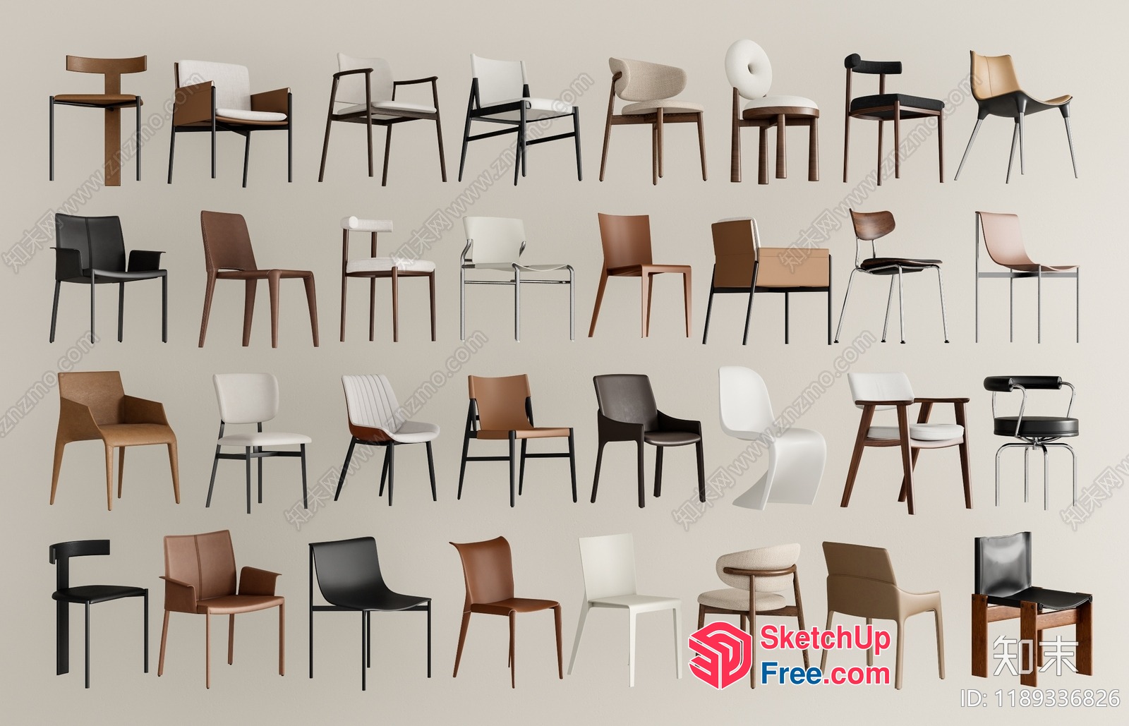 Various Chairs For Different Styles 3D SketchUp File