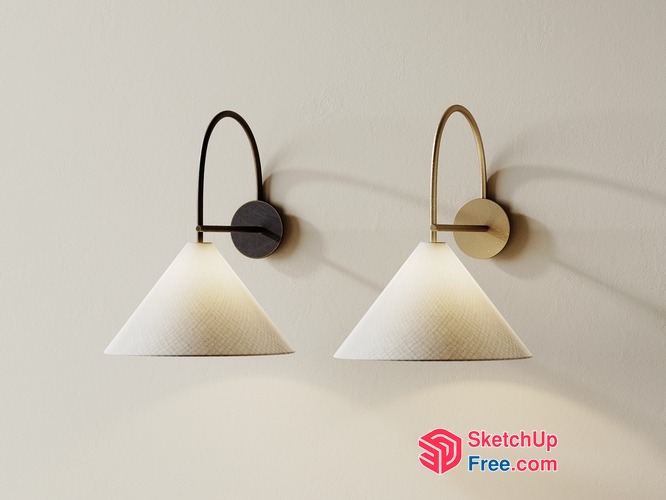 Modern Minimalist Wall Sconce Lighting Fixtures 3D SketchUp File