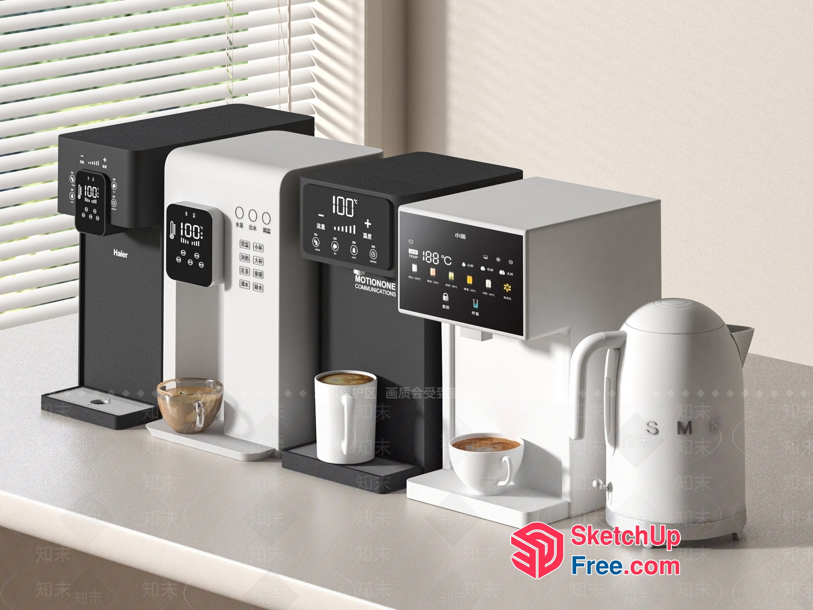 Modern Coffee Machine Station 3D SketchUp File