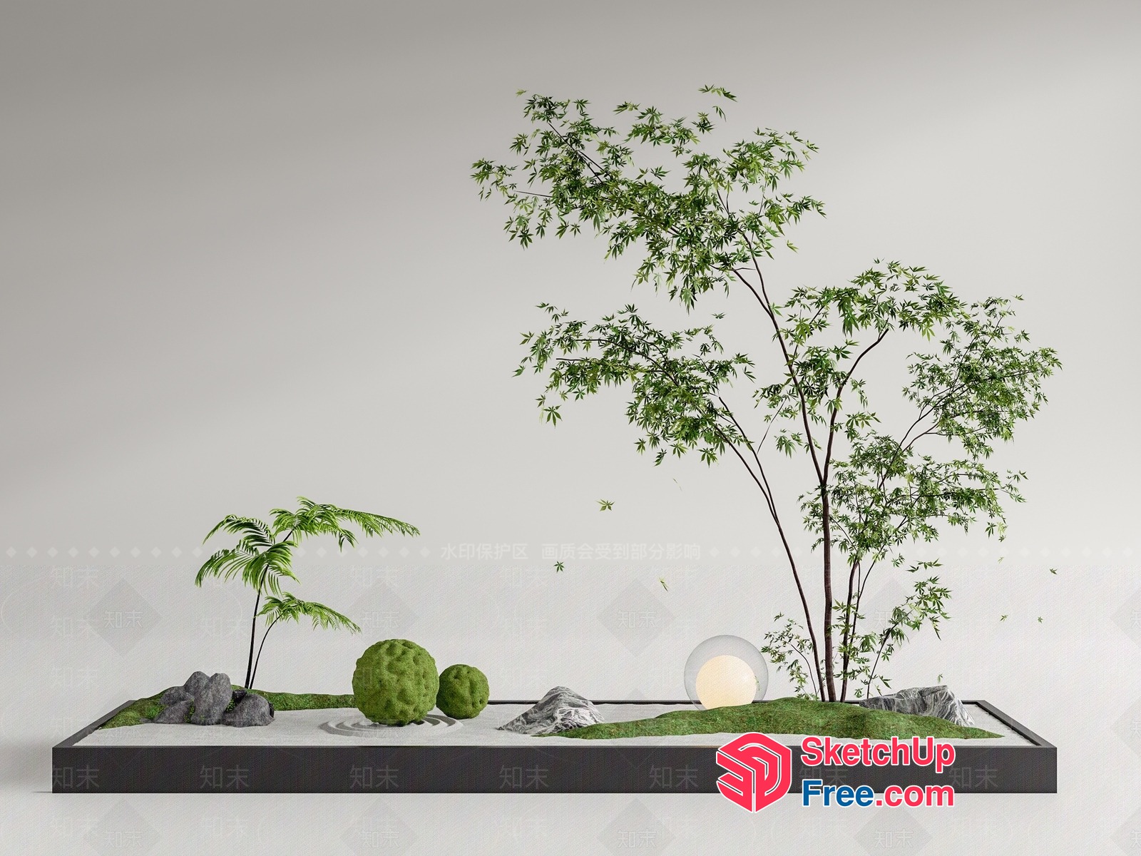 Serene Zen Garden 3D SketchUp File