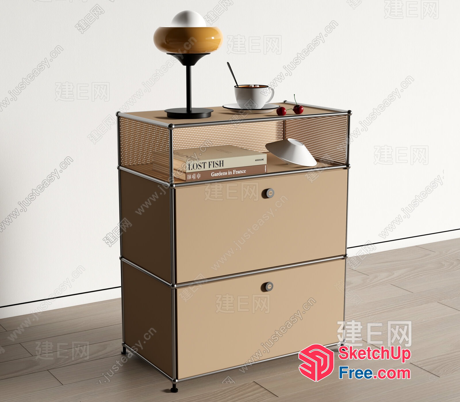 Modern Side Table With Storage 3D SketchUp File