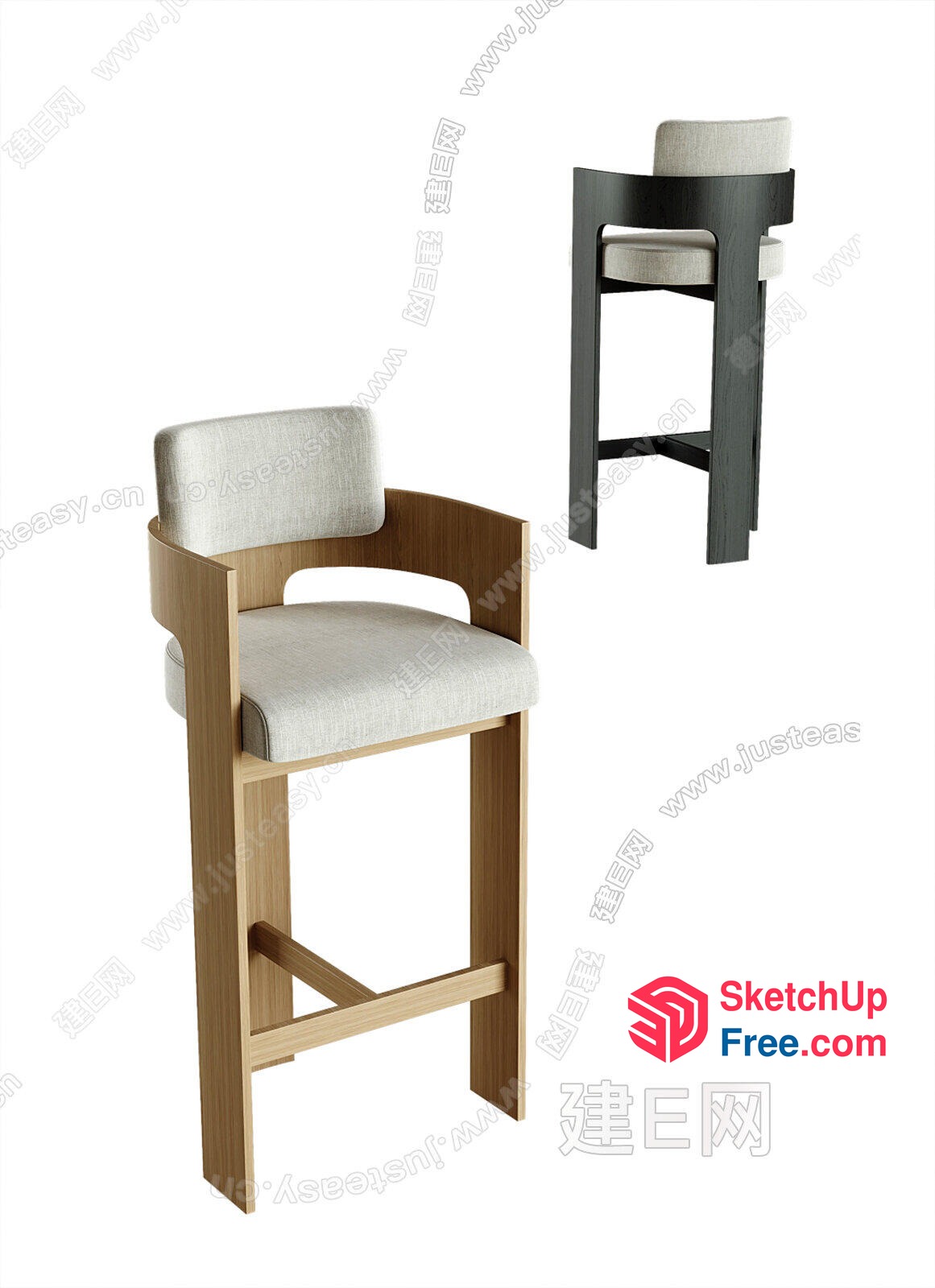Modern Minimalist Bar Stools 3D SketchUp File