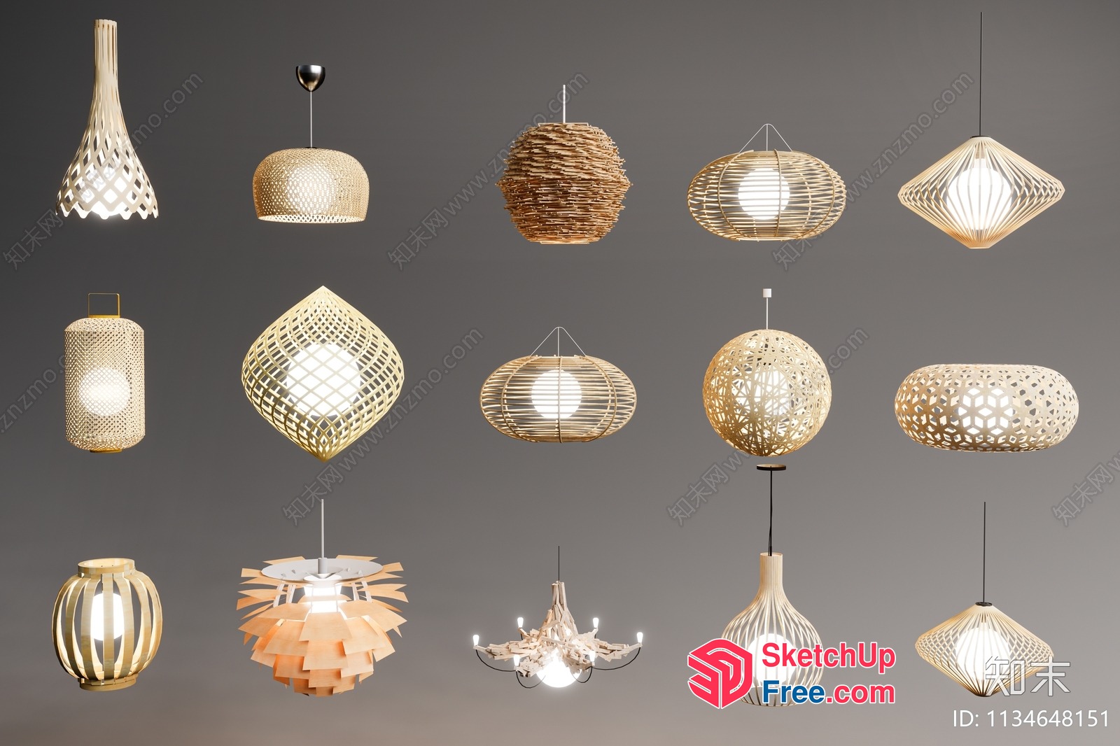 Elegant Hanging Lights 3D SketchUp File