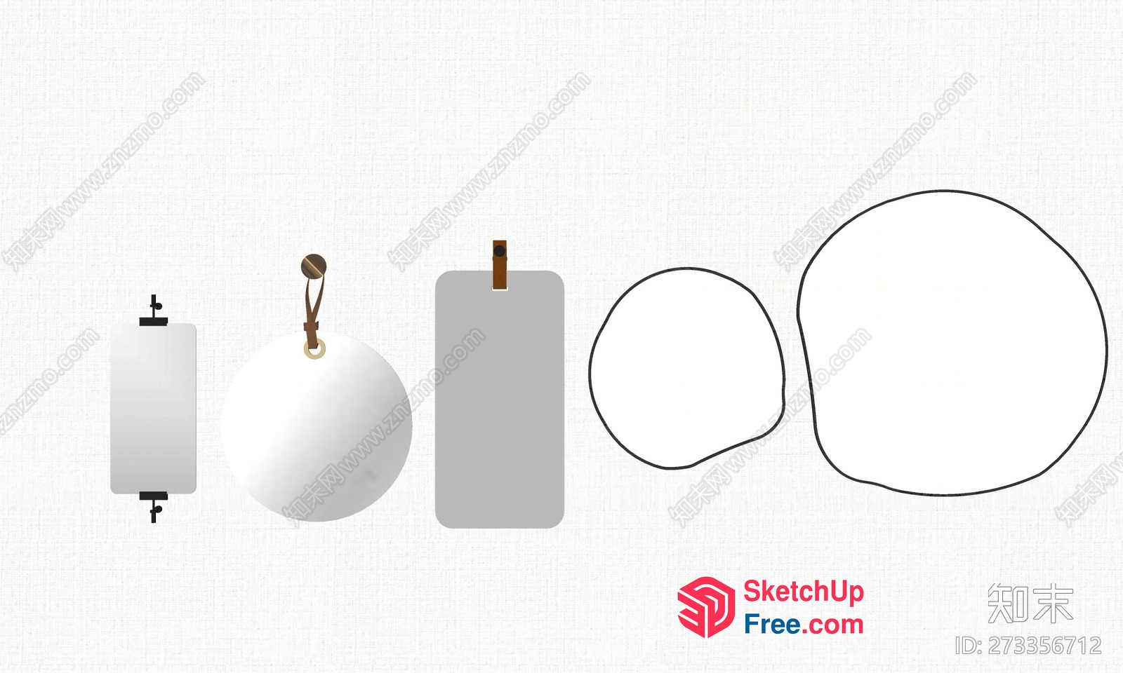 Minimalist Style Decorative Tags 3D SketchUp File
