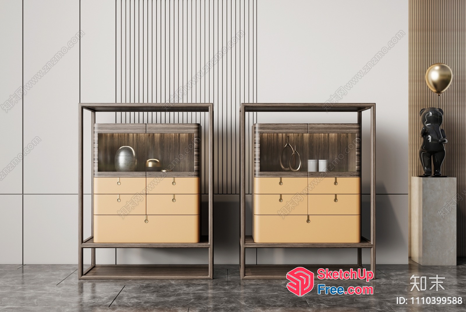 Modern Minimalist Living Room Furniture Collection 3D SketchUp File