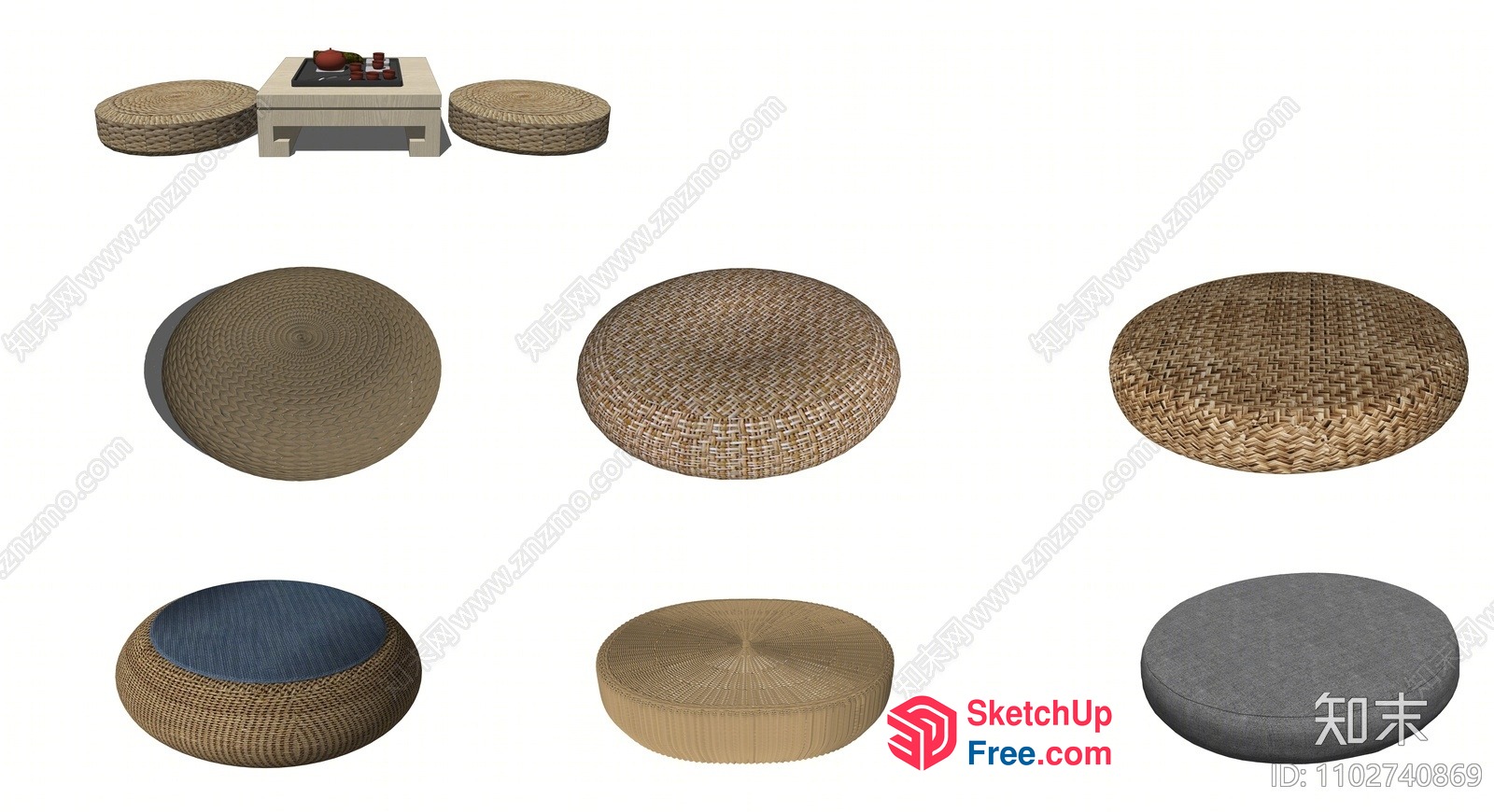 3D Models Of Rattan Furniture 3D SketchUp File