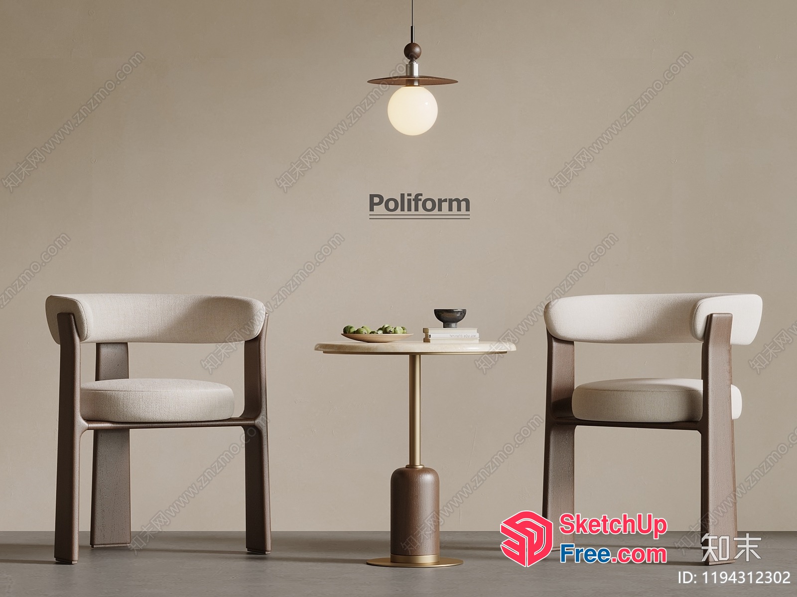 Poliform Furniture Set 3D SketchUp File