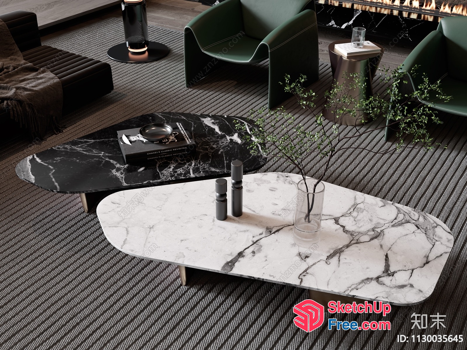 Modern And Elegant Living Room Furniture 3D SketchUp File
