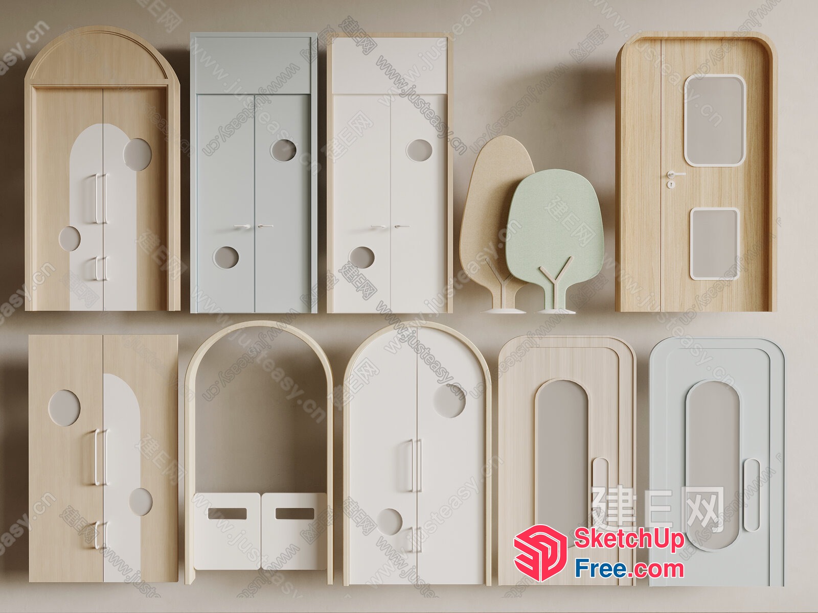 Modern Minimalist Furniture Collection 3D SketchUp File