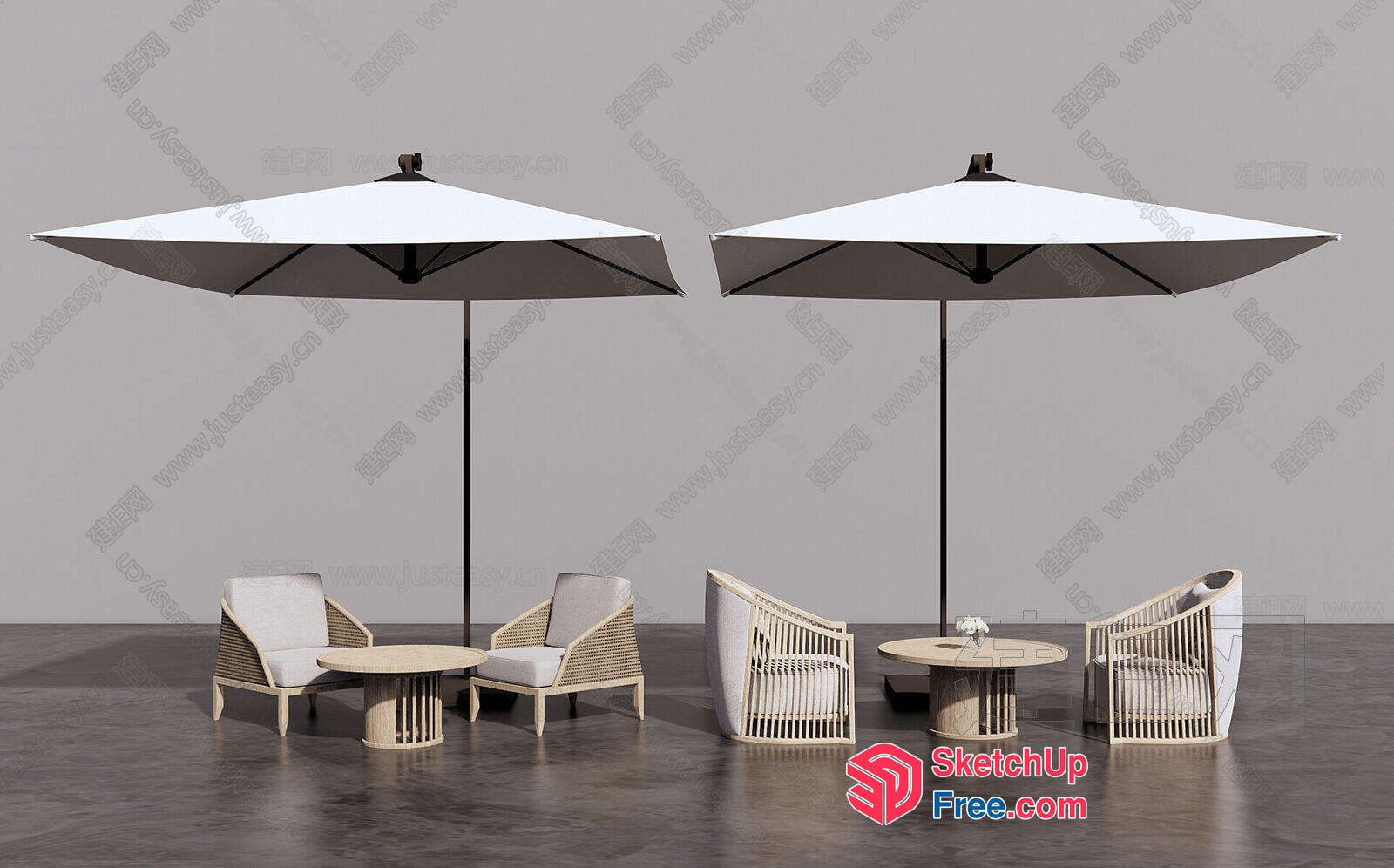 Outdoor Furniture Arrangement For Relaxation And Socializing 3D SketchUp File