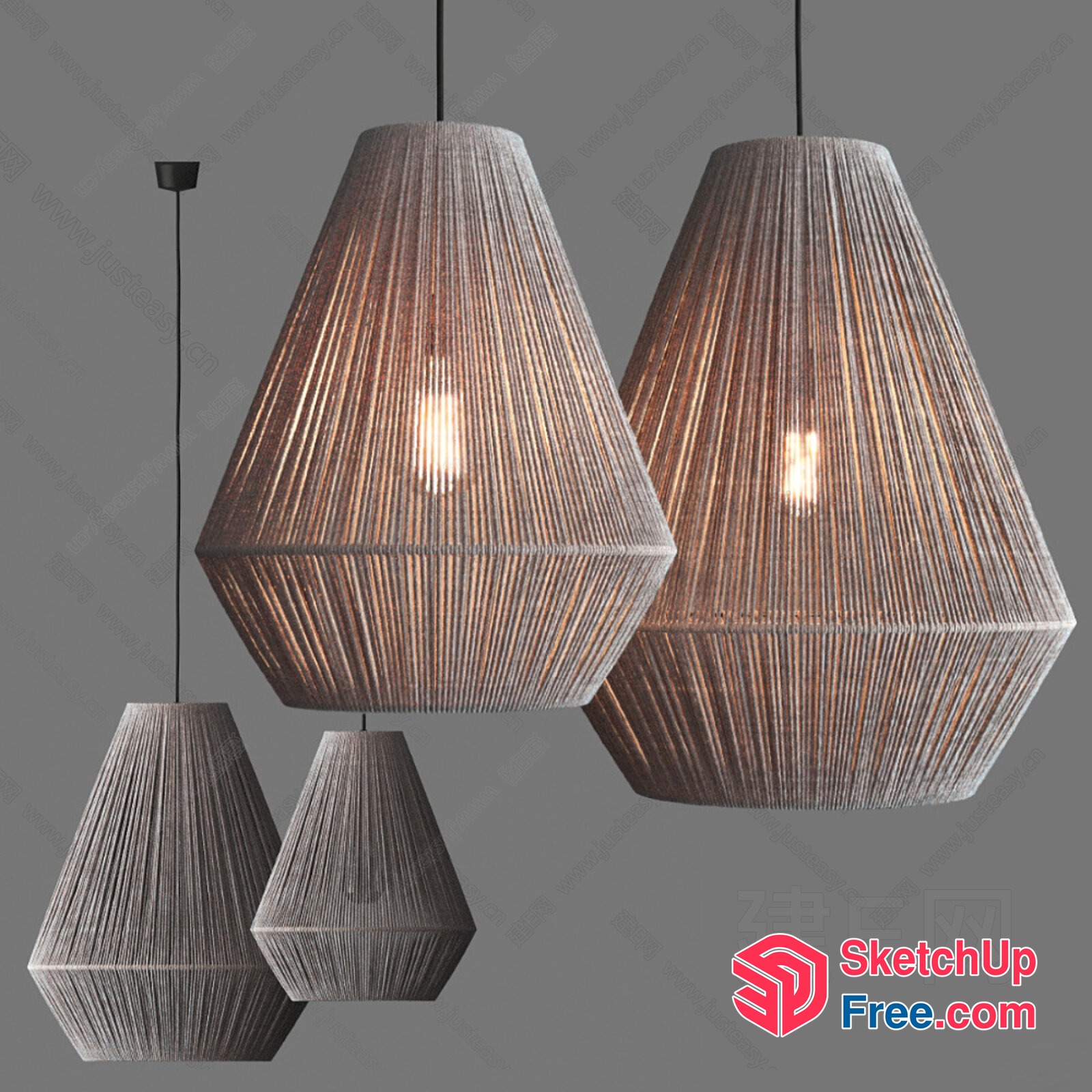 Modern Pendant Lighting Fixtures 3D SketchUp File
