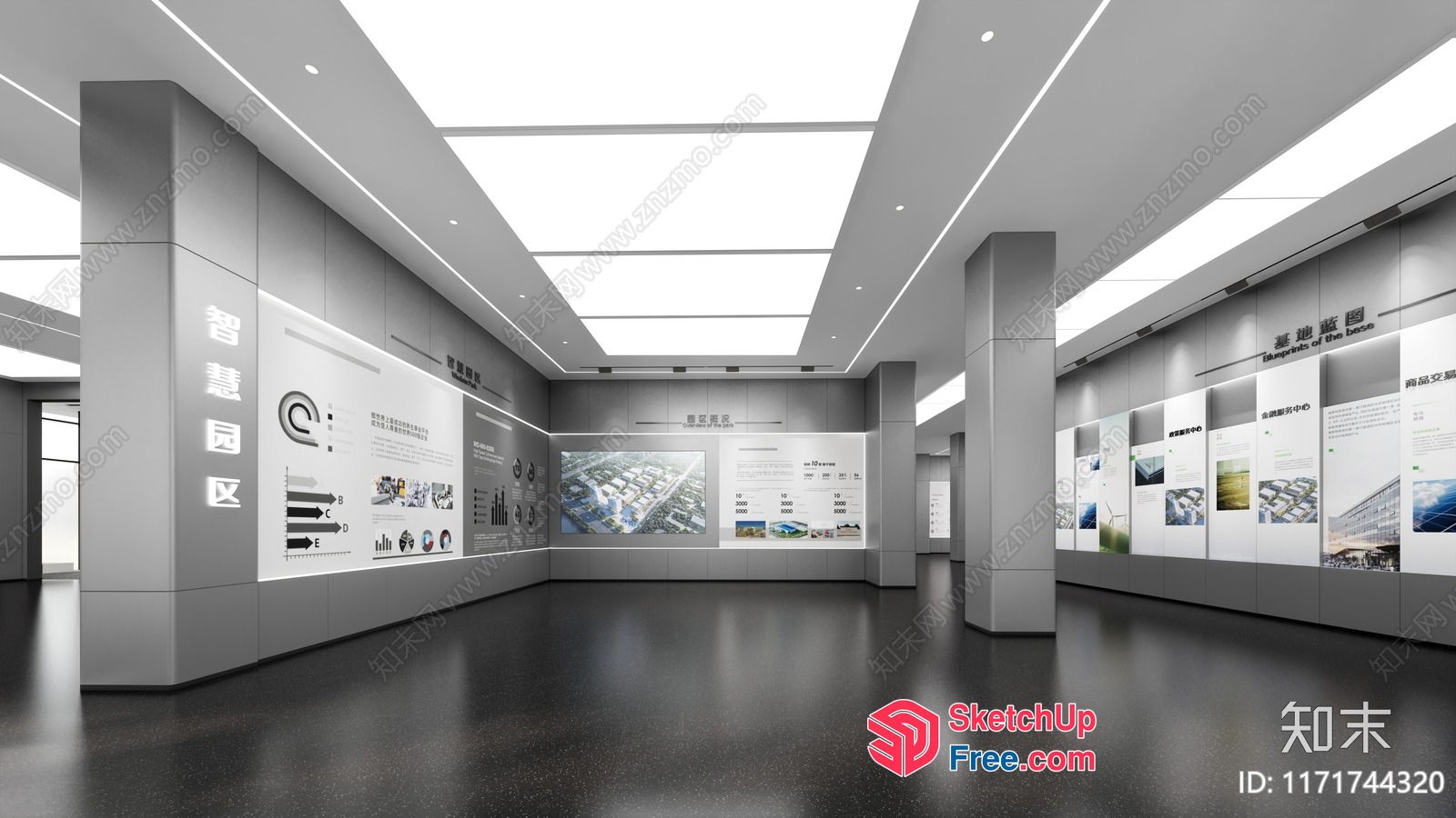 Modern Industrial-Inspired Interior Space With Clean Lines And Minimal Decor 3D SketchUp File