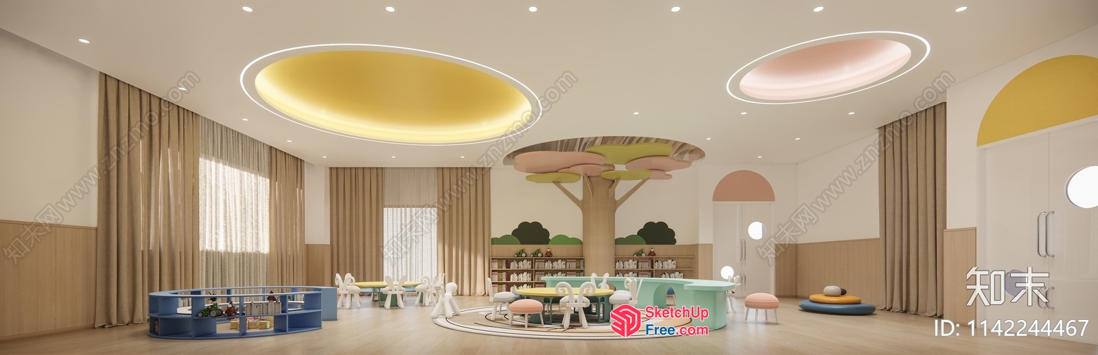Modern And Elegant Children'S Playroom Interior 3D SketchUp File