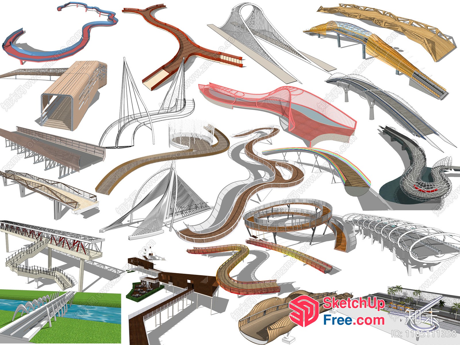 Architectural Design Concepts For Modern Bridges 3D SketchUp File