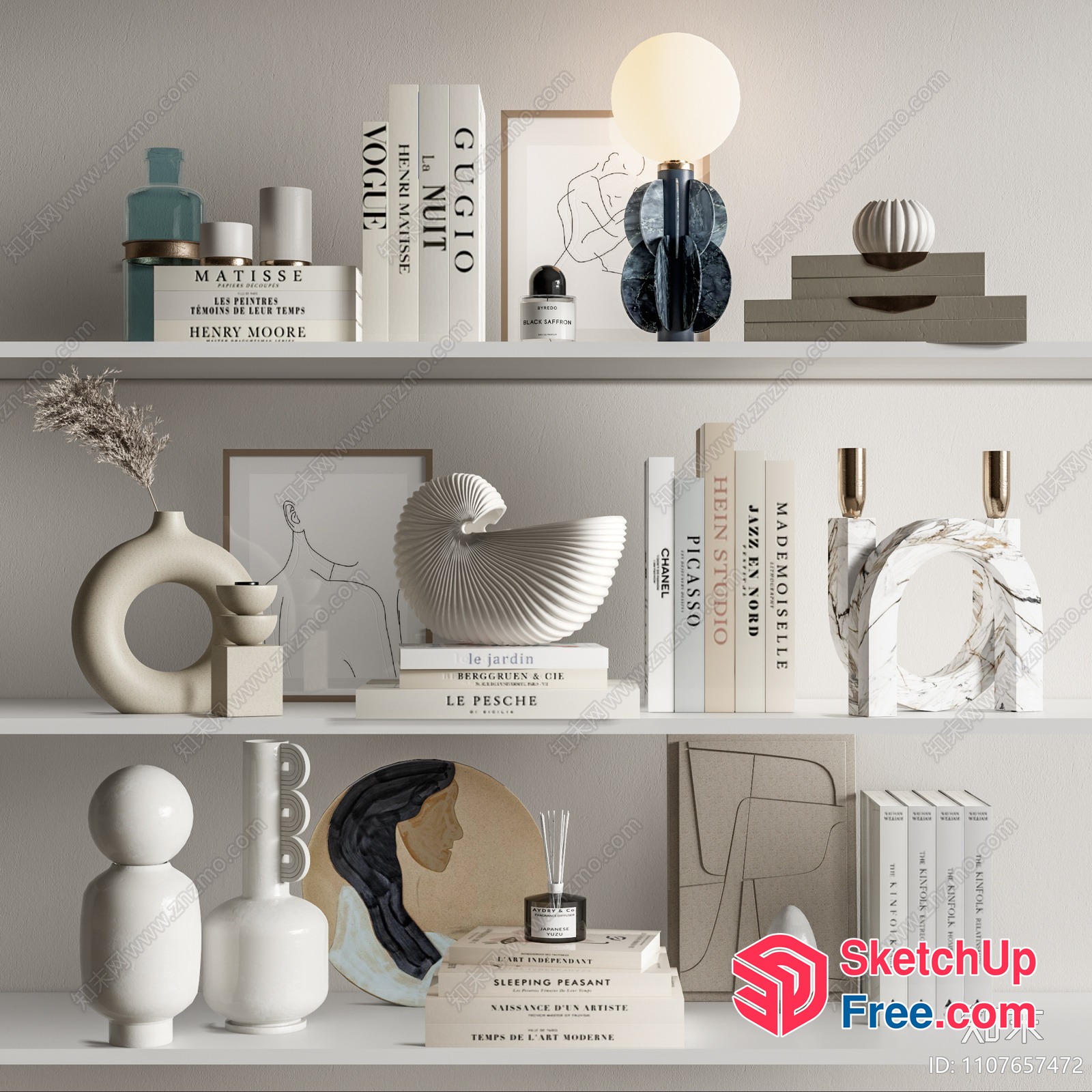 Modern Interior Decorations With Minimalist Aesthetic 3D SketchUp File