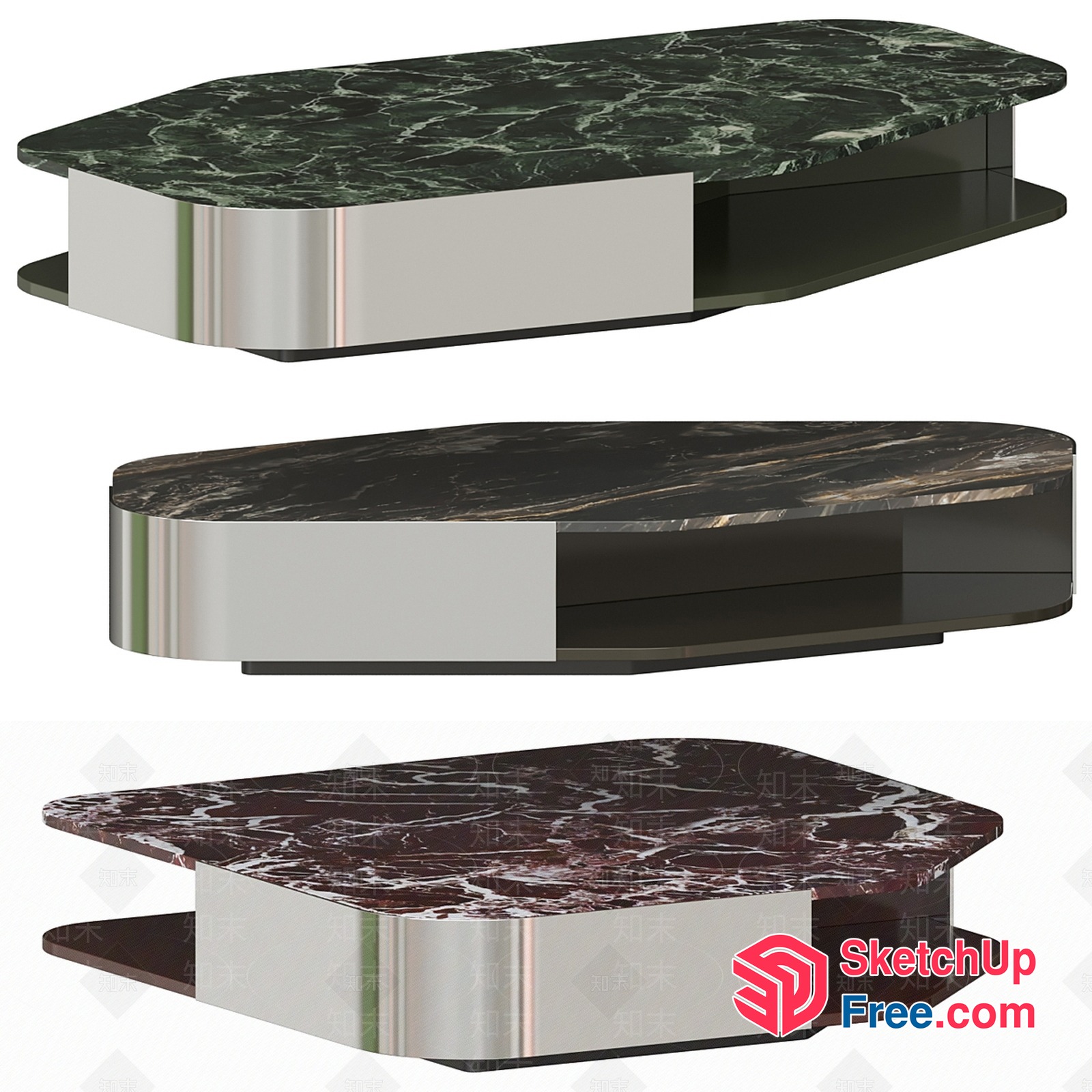 Elegant Modern Coffee Table Designs 3D SketchUp File
