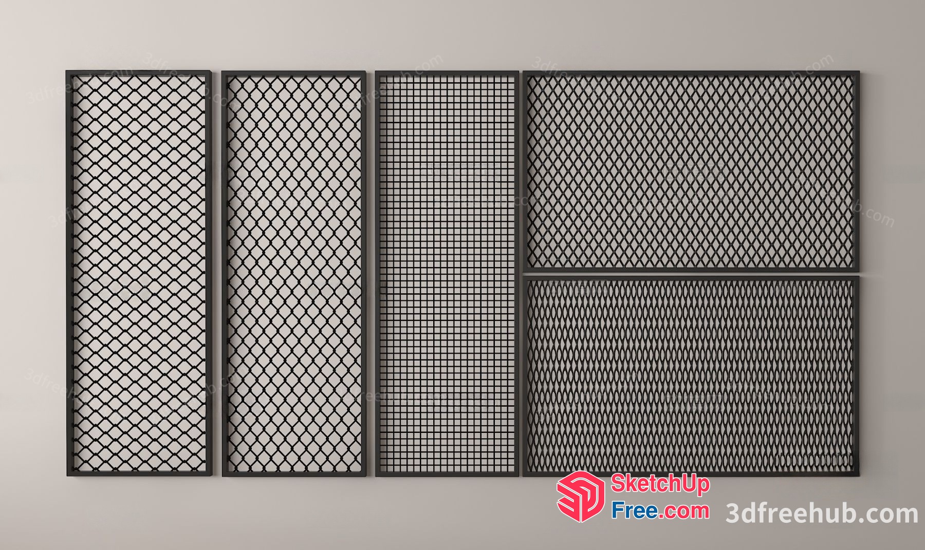 Decorative Metal Screen Panels 3D SketchUp File