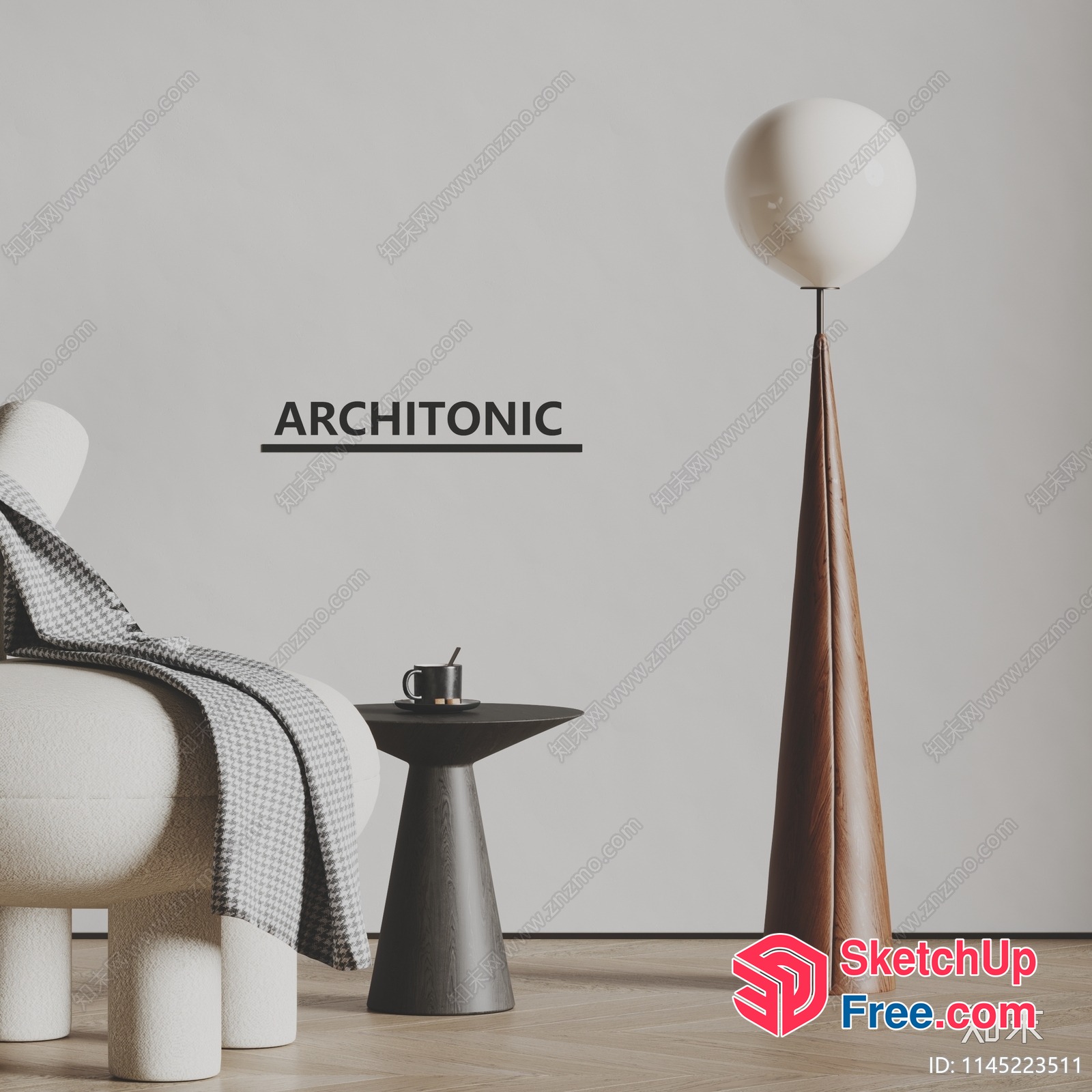 Minimalist Nordic Style Interior Design 3D SketchUp File