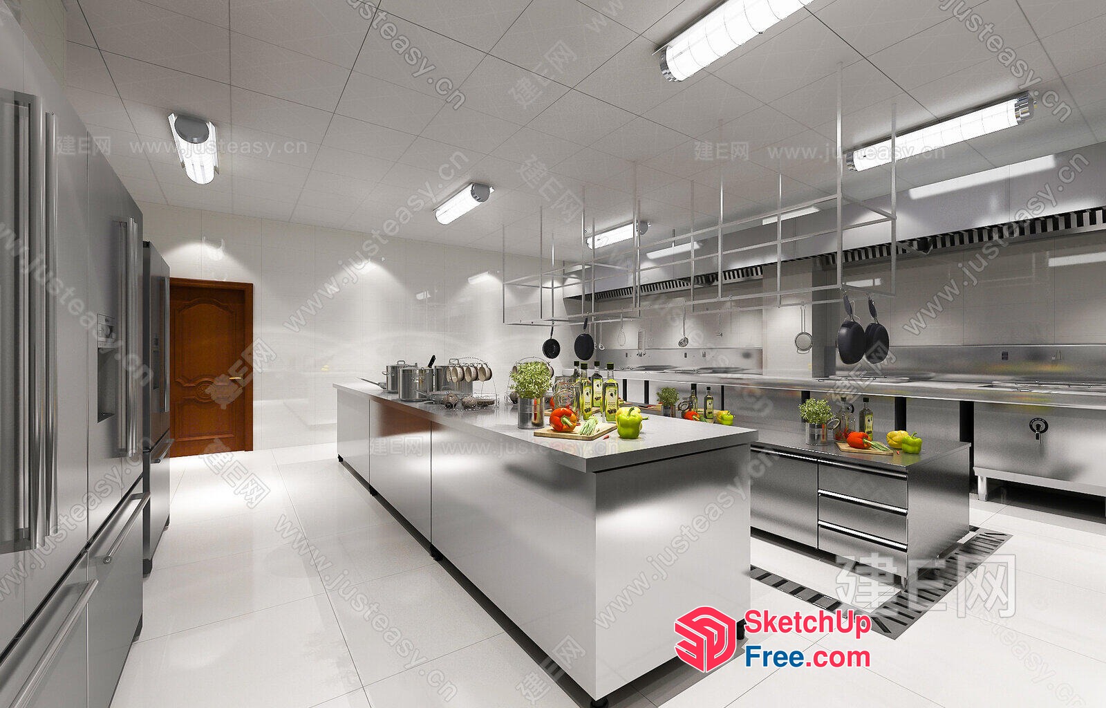 Sleek Modern Kitchen Interior Design 3D SketchUp File