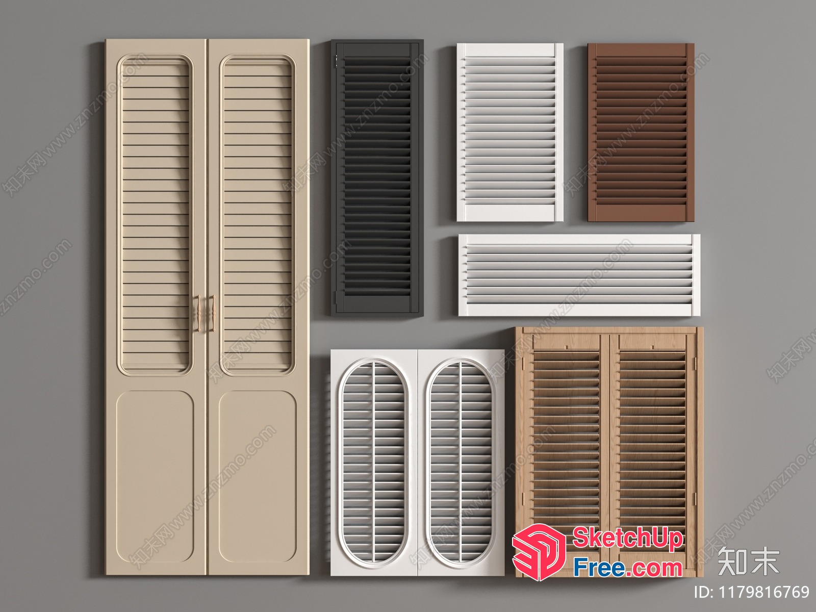 Various Window Shutters 3D SketchUp File