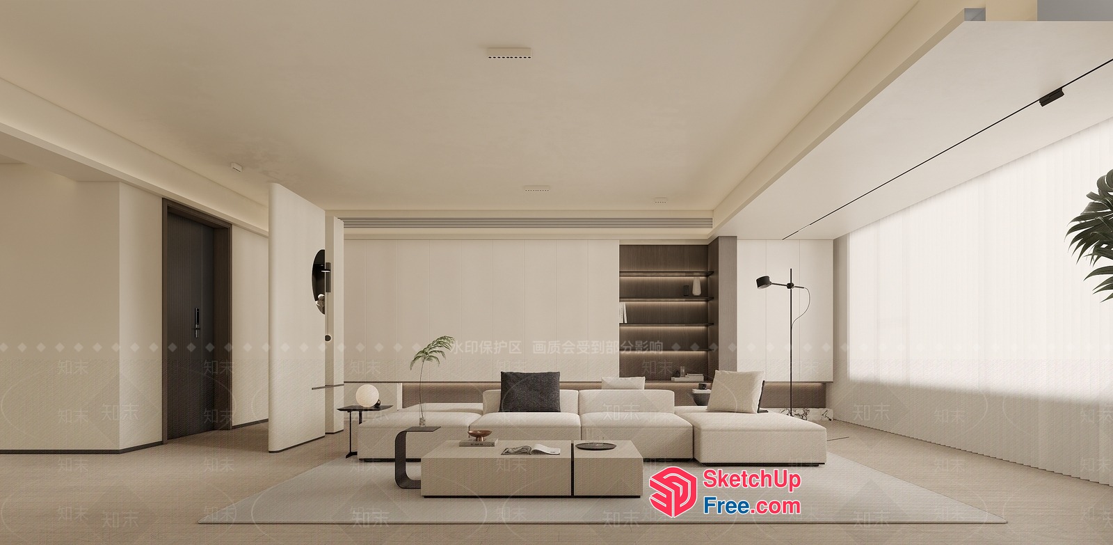 Minimalist Modern Living Room Design 3D SketchUp File