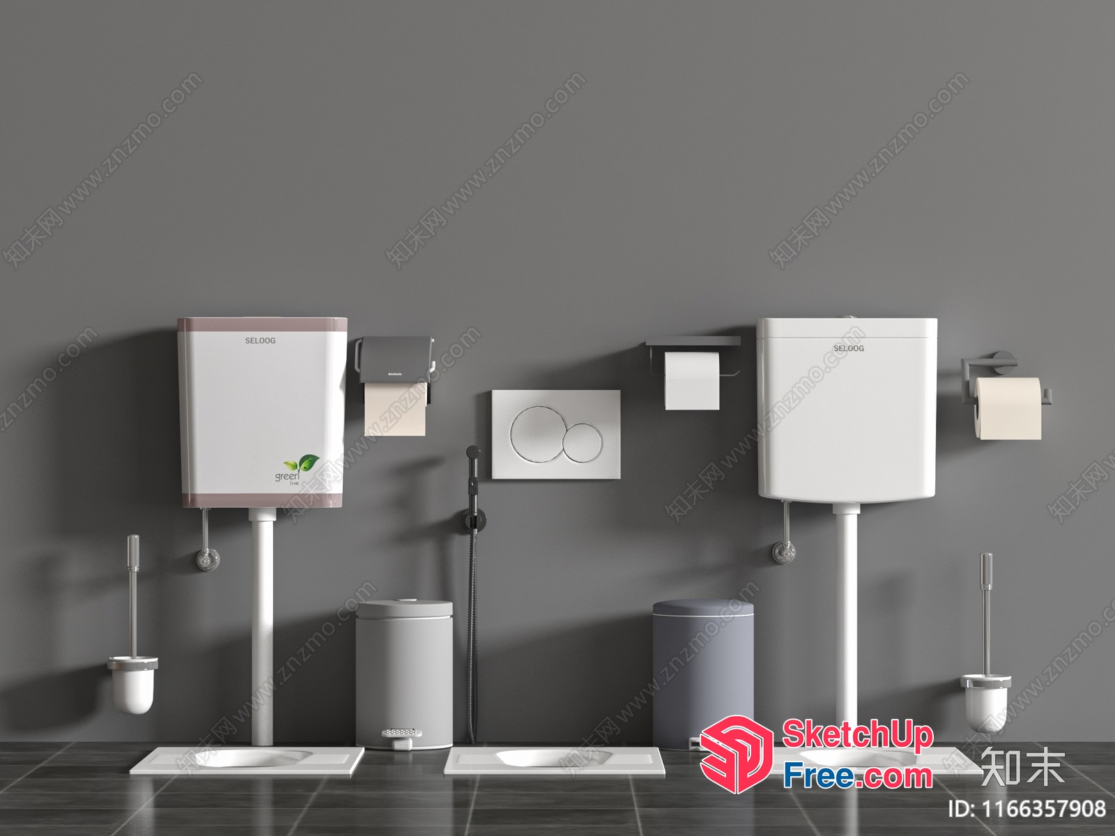Bathroom Fixtures And Accessories 3D SketchUp File