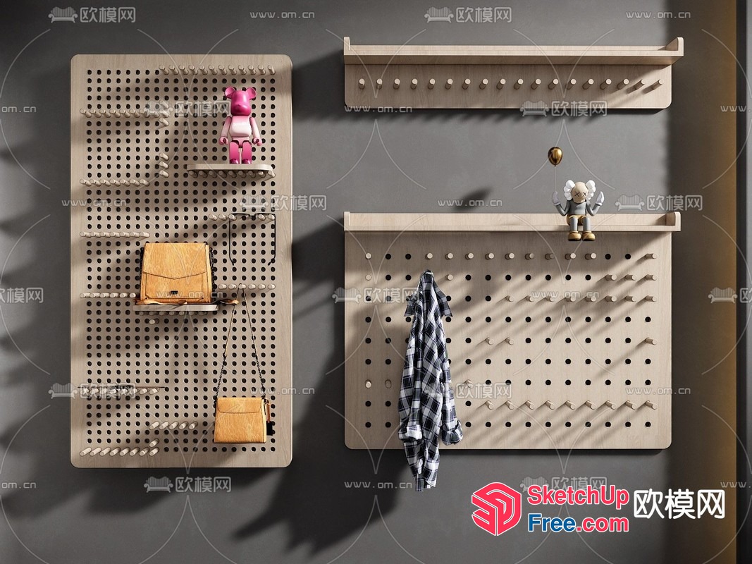 Pegboard Display For Accessories And Decor 3D SketchUp File