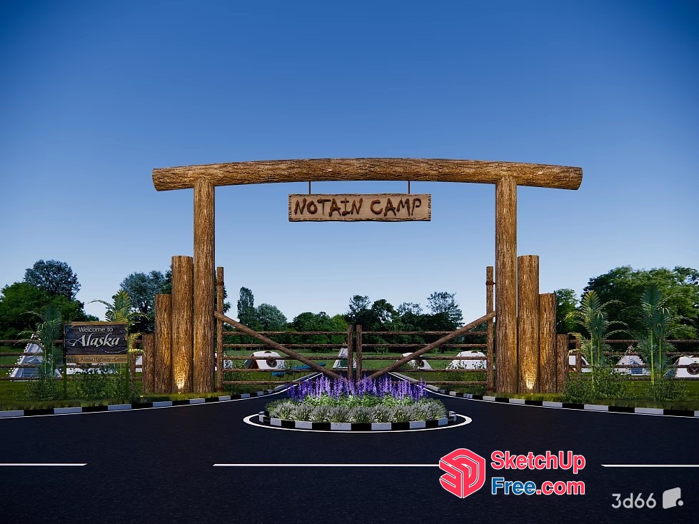 Entrance To Notain Camp 3D SketchUp File
