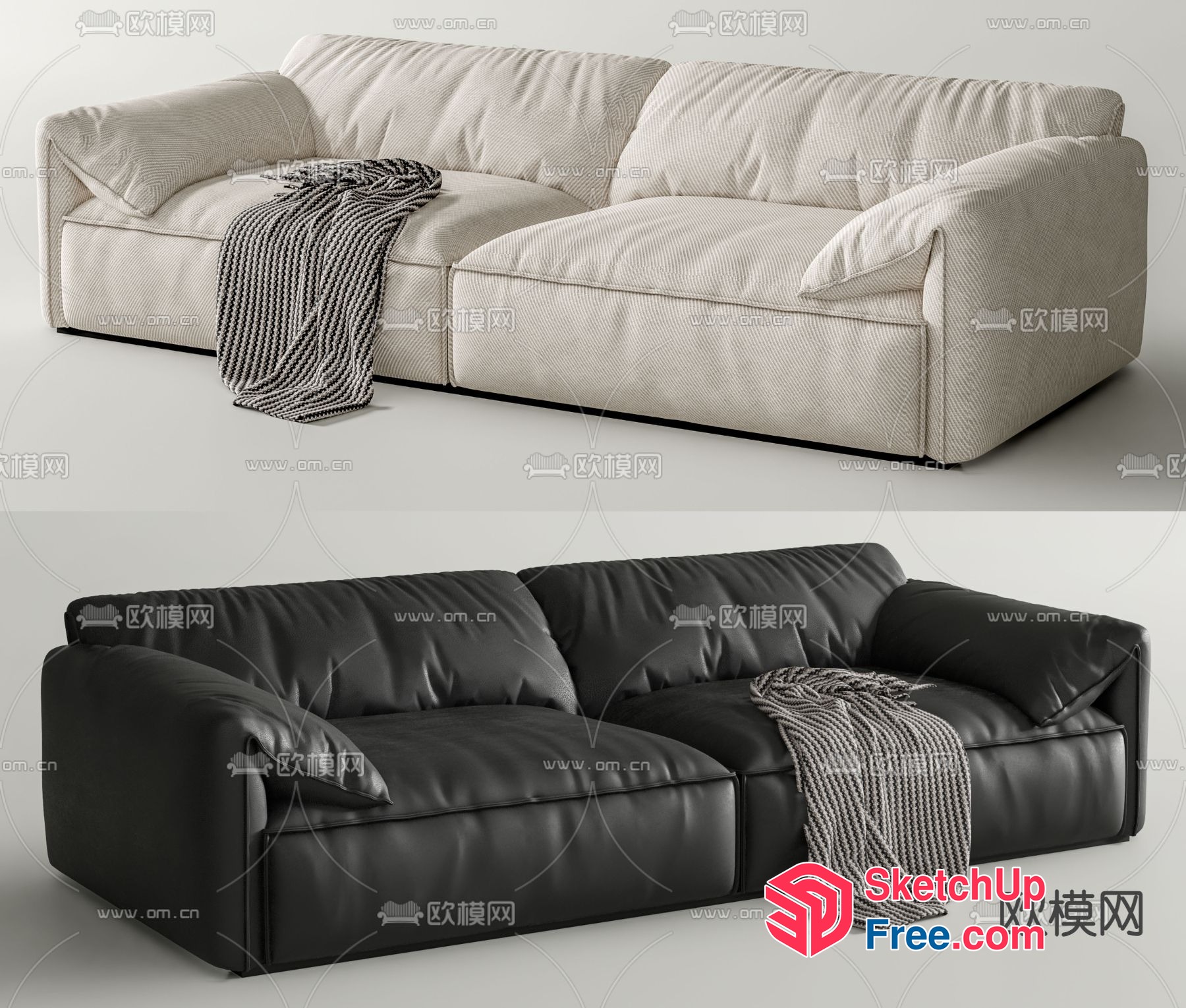 Comfortable Sofas For Modern Living Spaces 3D SketchUp File