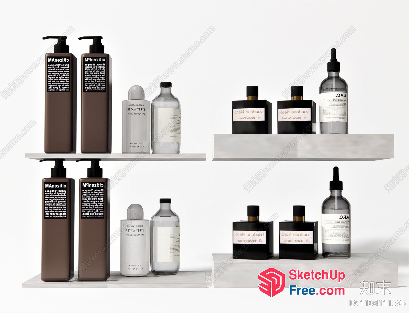 Bottles And Containers On Shelves 3D SketchUp File