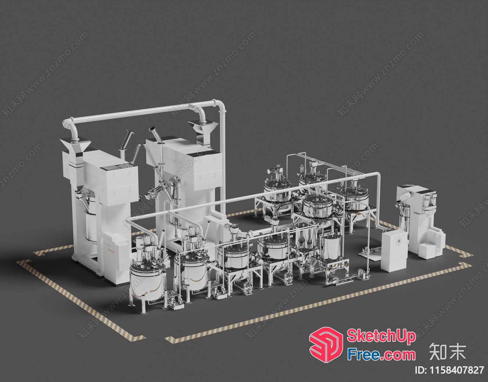 Industrial Machinery And Equipment 3D SketchUp File
